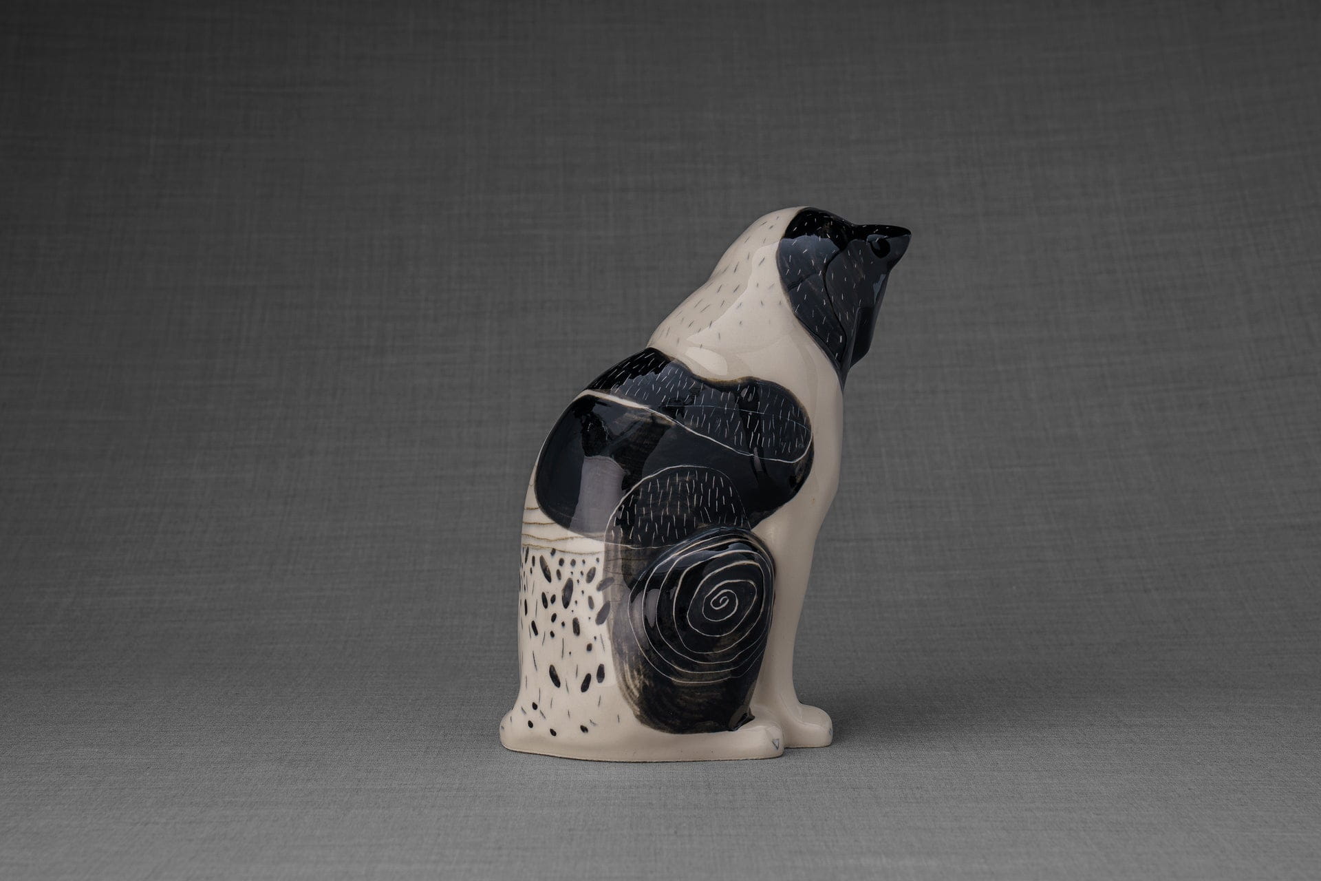 Pulvis Art Urns Pet Urn Neko Hand Decorated Pet Urn "Tuxedo" - Ceramic | Handmade