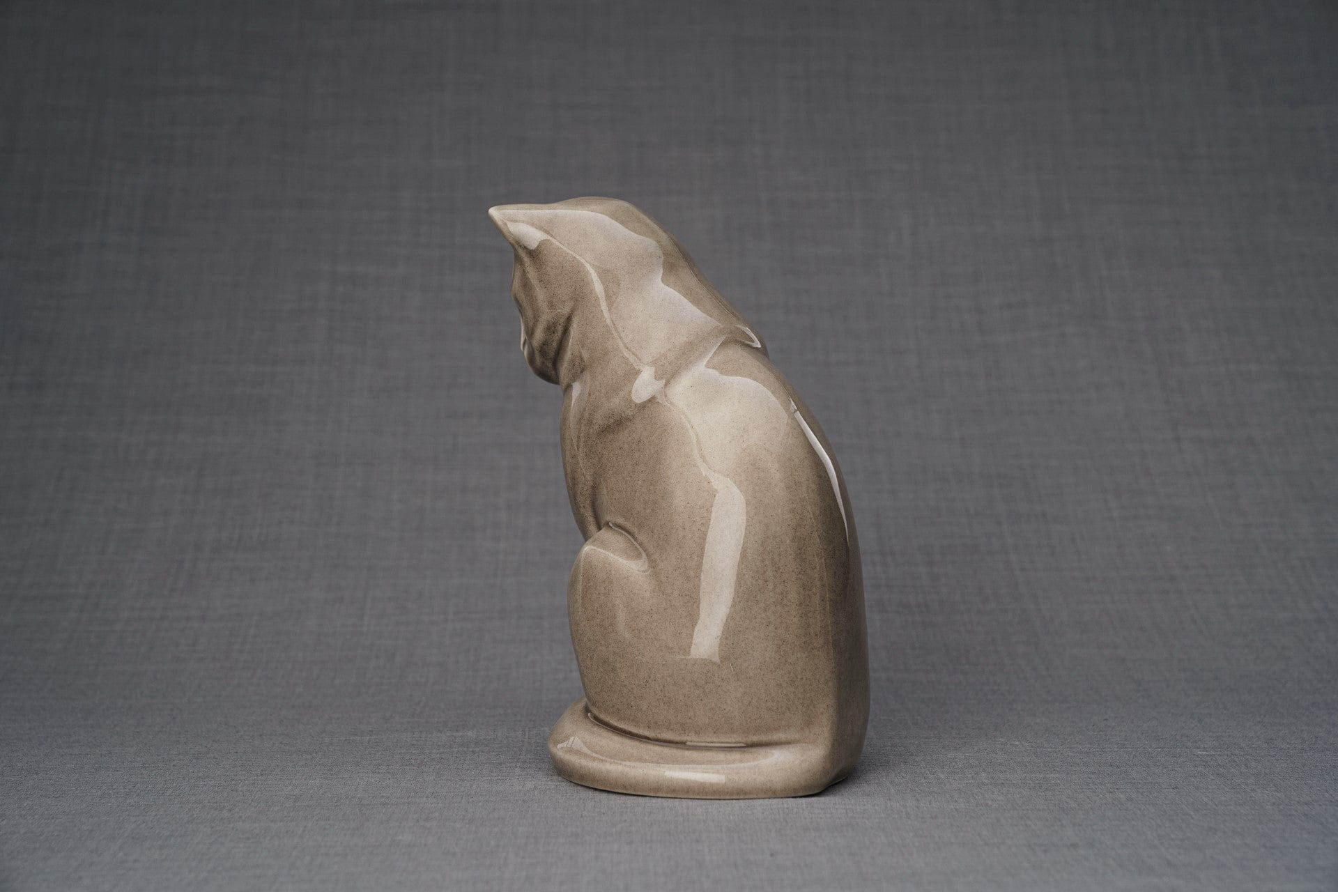 Pulvis Art Urns Pet Urn Neko Pet Urn for Ashes - Beige Grey | Ceramic | Handmade
