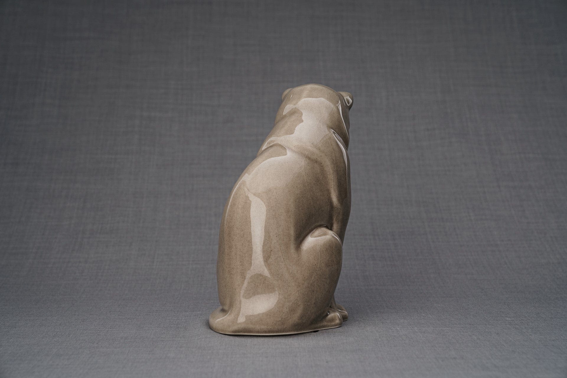 Pulvis Art Urns Pet Urn Neko Pet Urn for Ashes - Beige Grey | Ceramic | Handmade