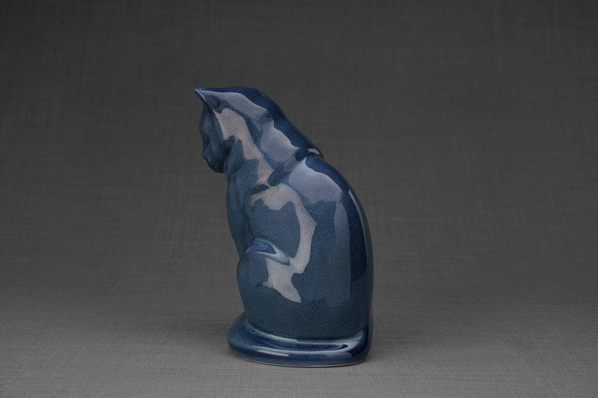 Pulvis Art Urns Pet Urn Neko Pet Urn for Ashes - Blue Melange | Ceramic | Handmade