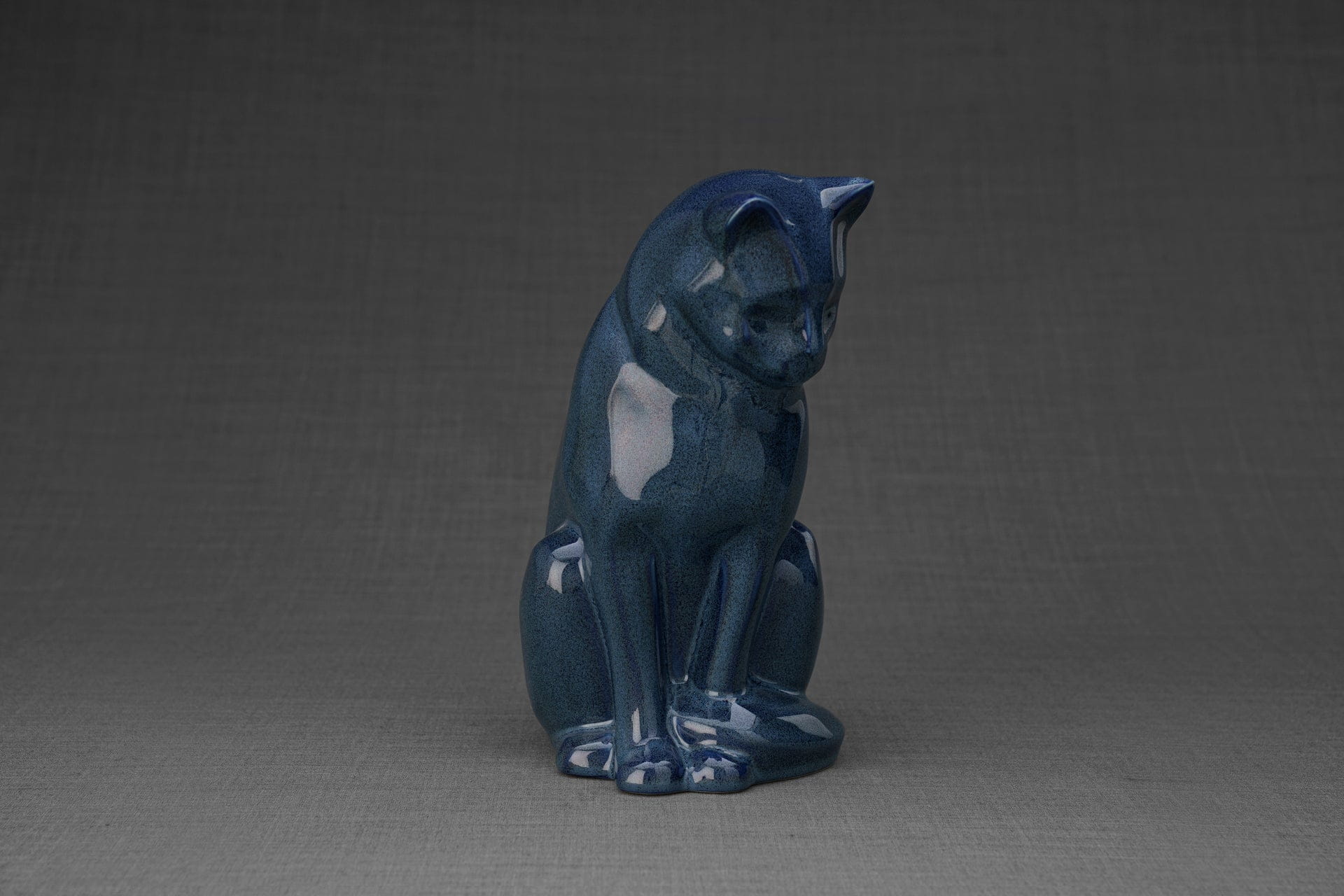 Pulvis Art Urns Pet Urn Neko Pet Urn for Ashes - Blue Melange | Ceramic | Handmade