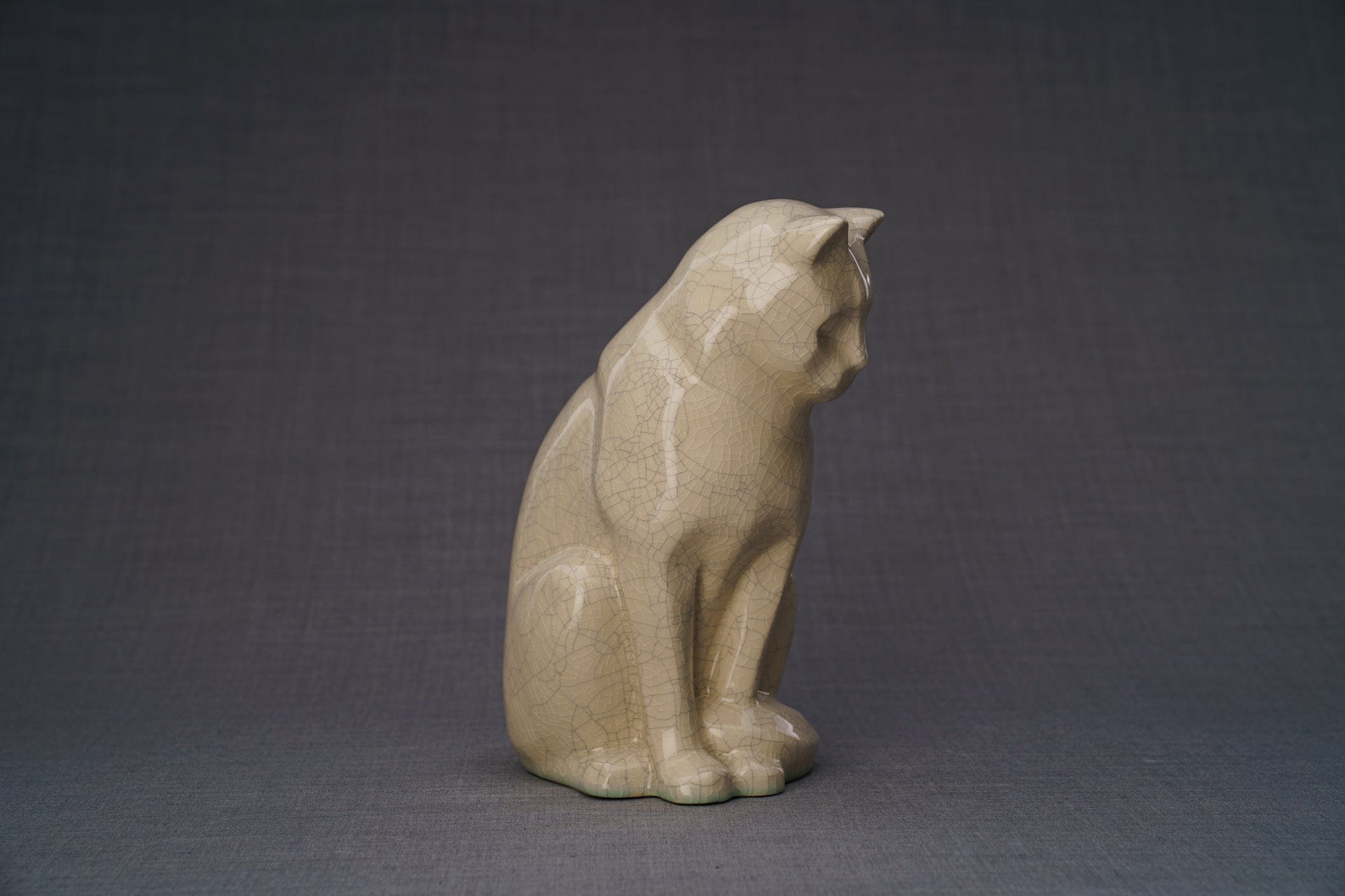 Pulvis Art Urns Pet Urn Neko Pet Urn for Ashes - Craquelure | Ceramic | Handmade