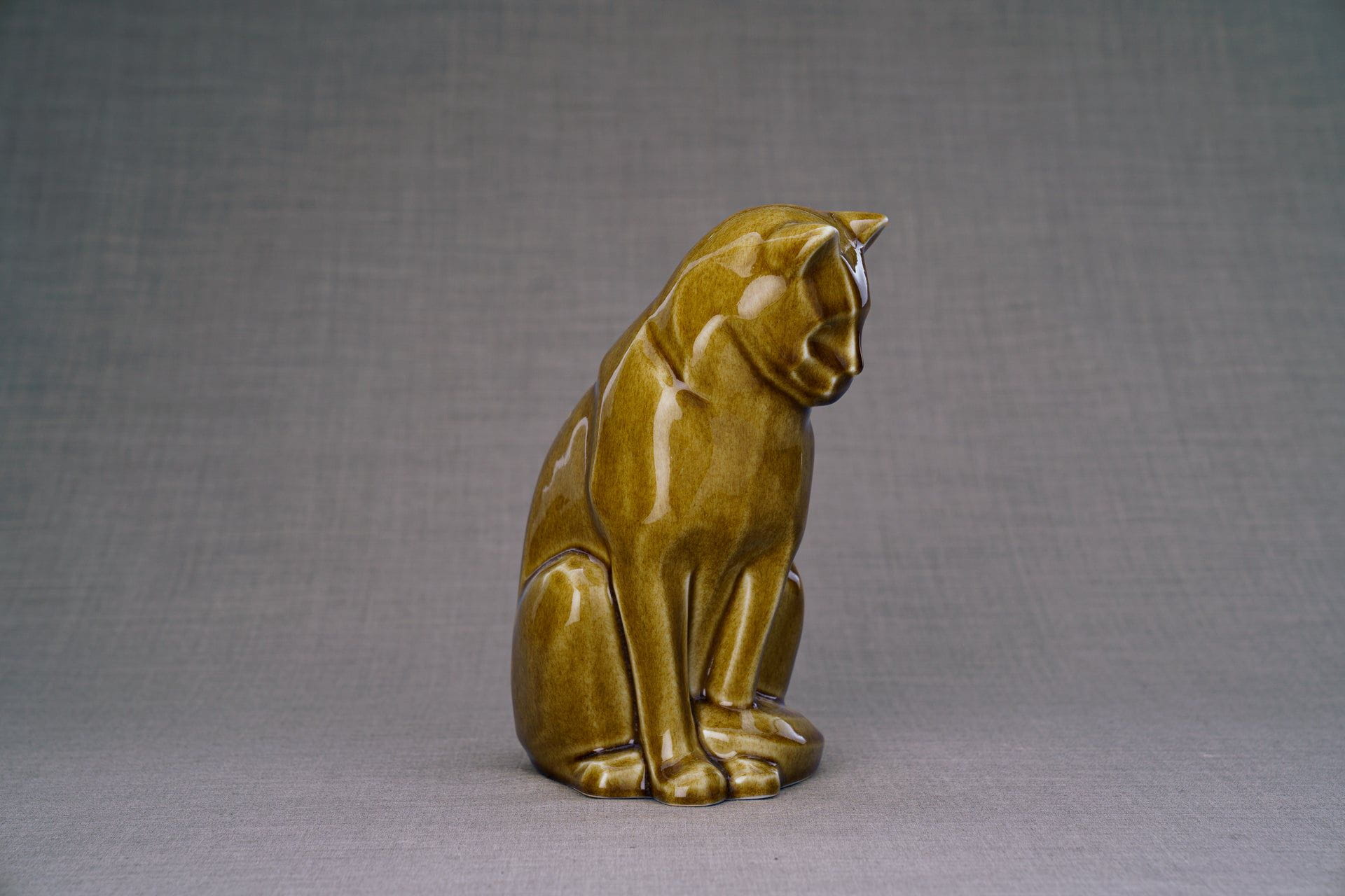Pulvis Art Urns Pet Urn Neko Pet Urn for Ashes - Dark Sand | Ceramic | Handmade