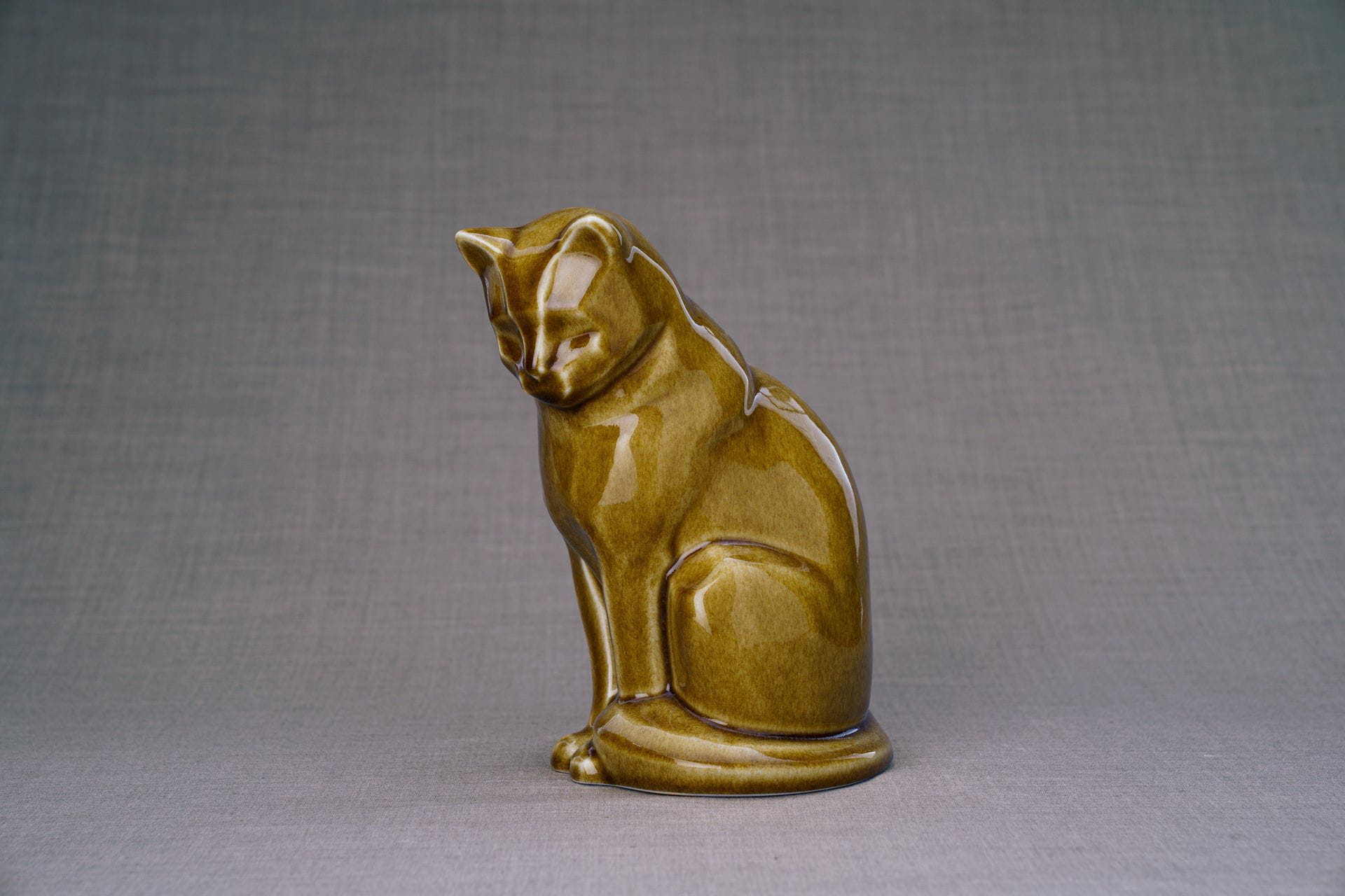Pulvis Art Urns Pet Urn Neko Pet Urn for Ashes - Dark Sand | Ceramic | Handmade