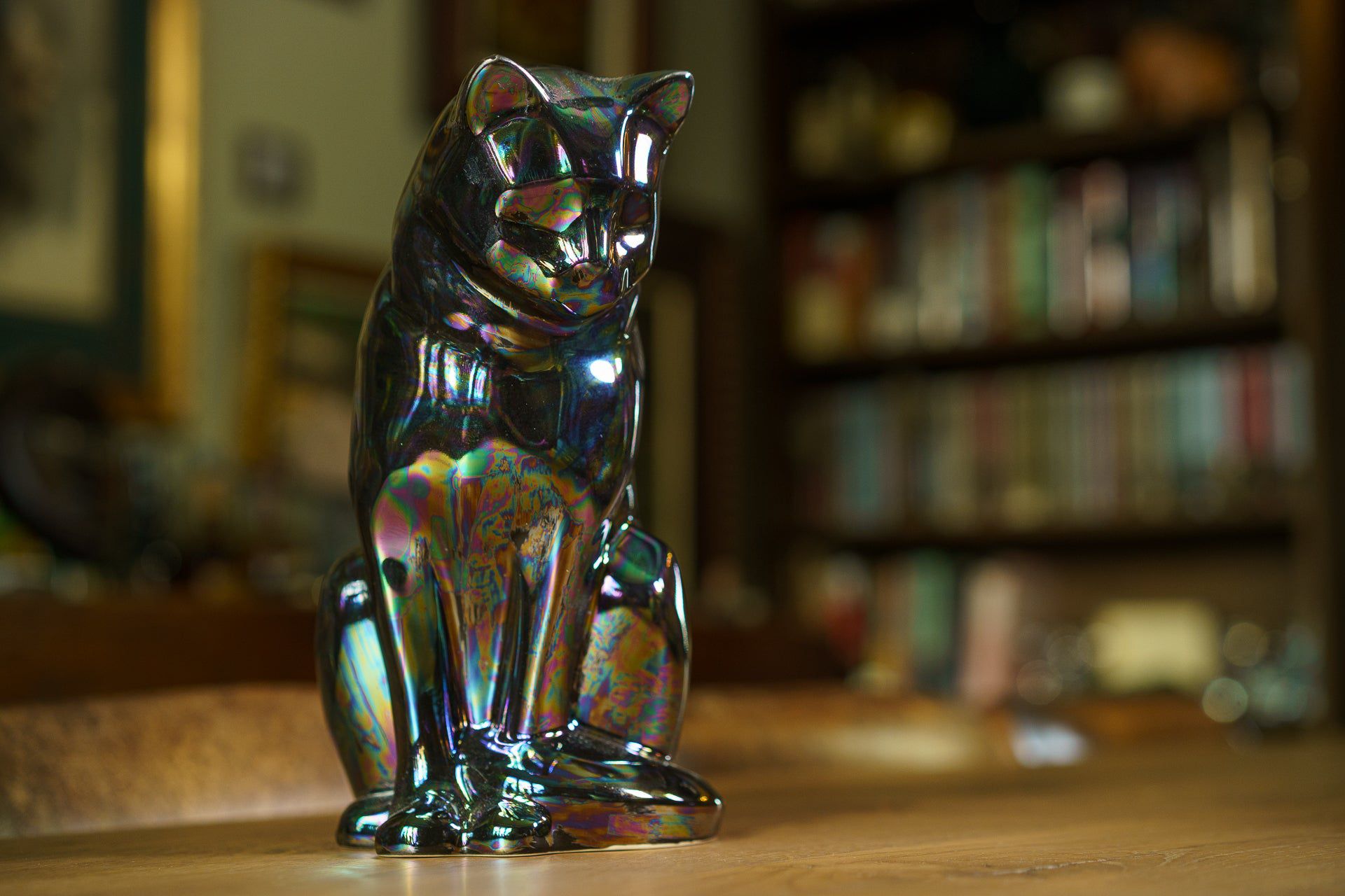 Pulvis Art Urns Pet Urn Neko Pet Urn for Ashes - Glossy Blue | Ceramic | Handmade