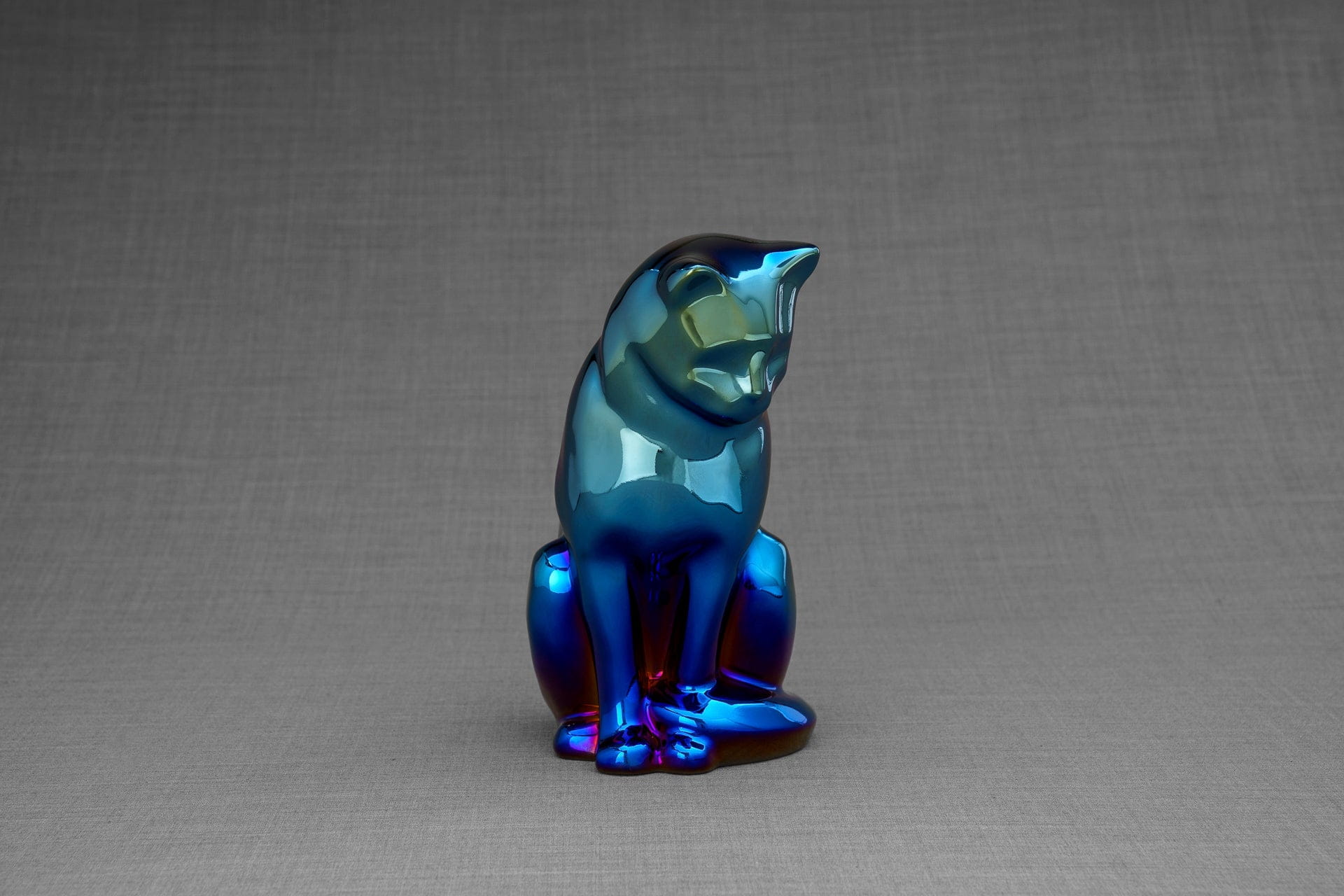 Pulvis Art Urns Pet Urn Neko Pet Urn for Ashes - Glossy Blue | Ceramic | Handmade