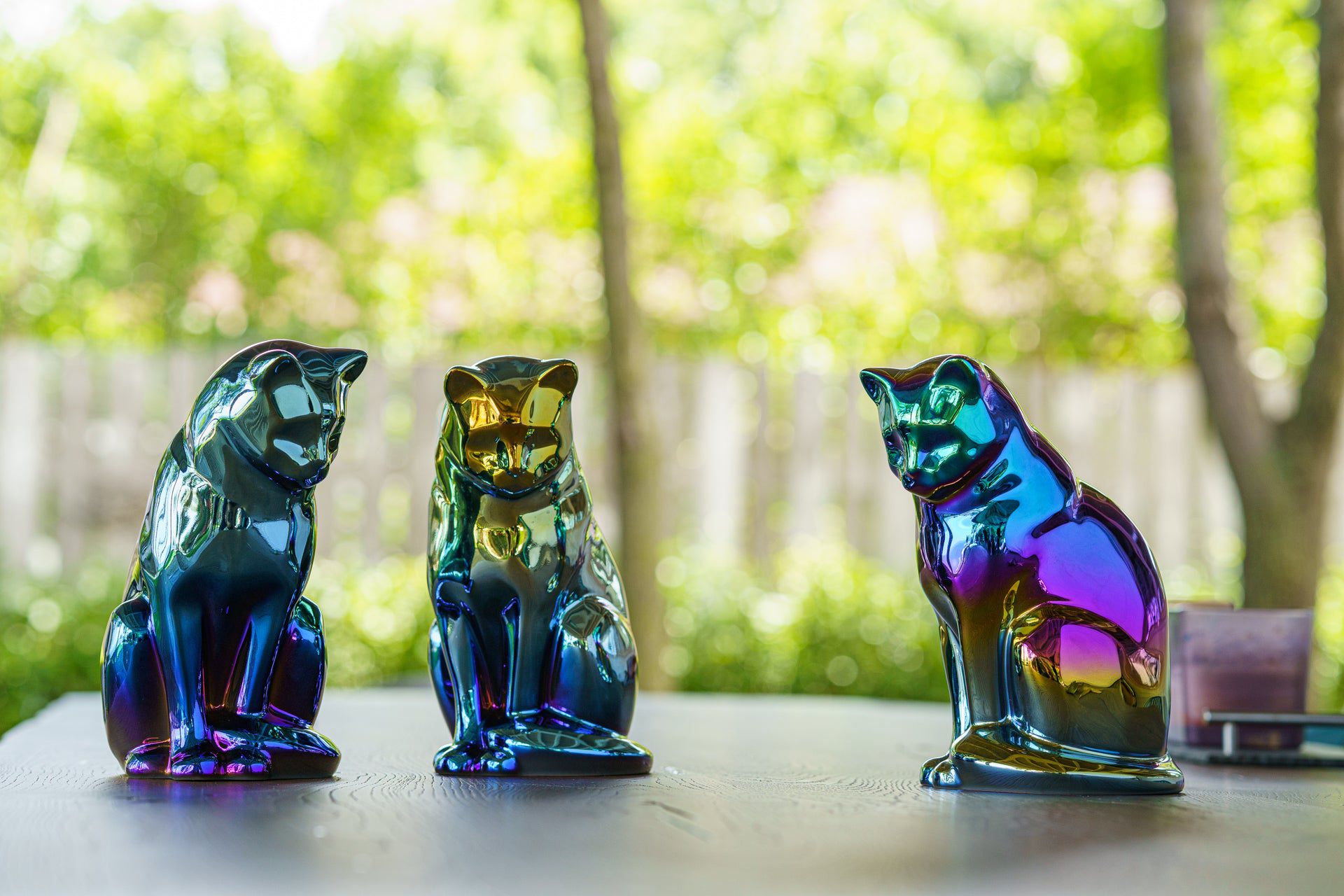 Pulvis Art Urns Pet Urn Neko Pet Urn for Ashes - Glossy Blue | Ceramic | Handmade