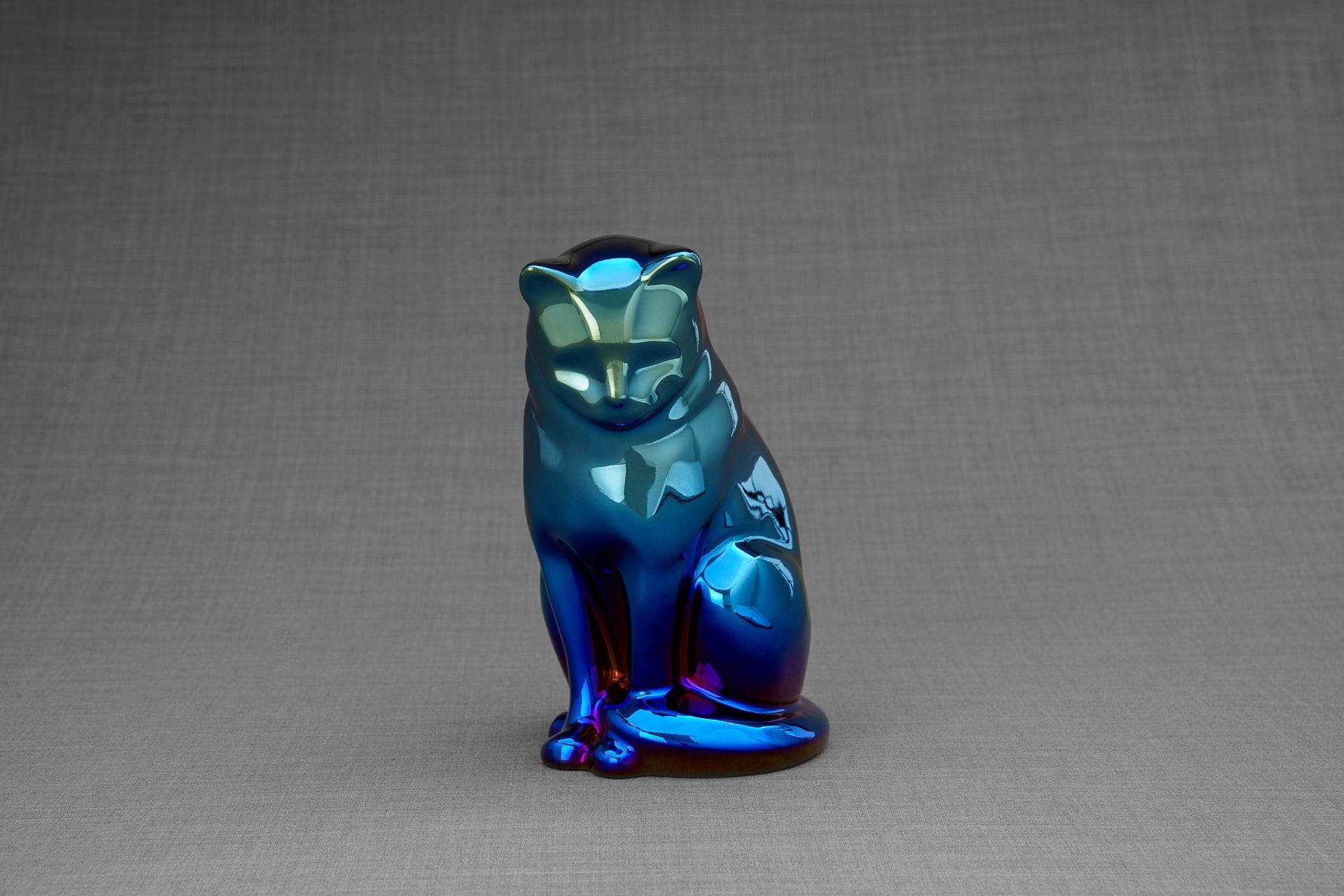 Pulvis Art Urns Pet Urn Neko Pet Urn for Ashes - Glossy Blue | Ceramic | Handmade