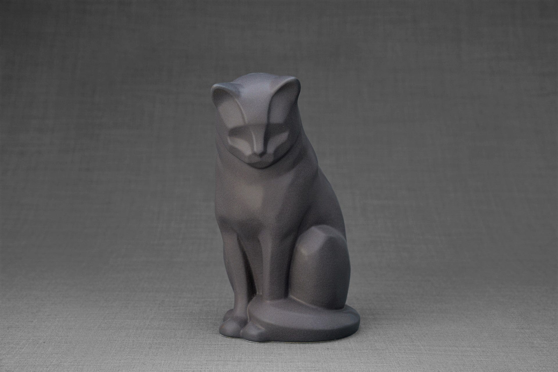 Pulvis Art Urns Pet Urn Neko Pet Urn for Ashes - Gray Matte | Ceramic | Handmade
