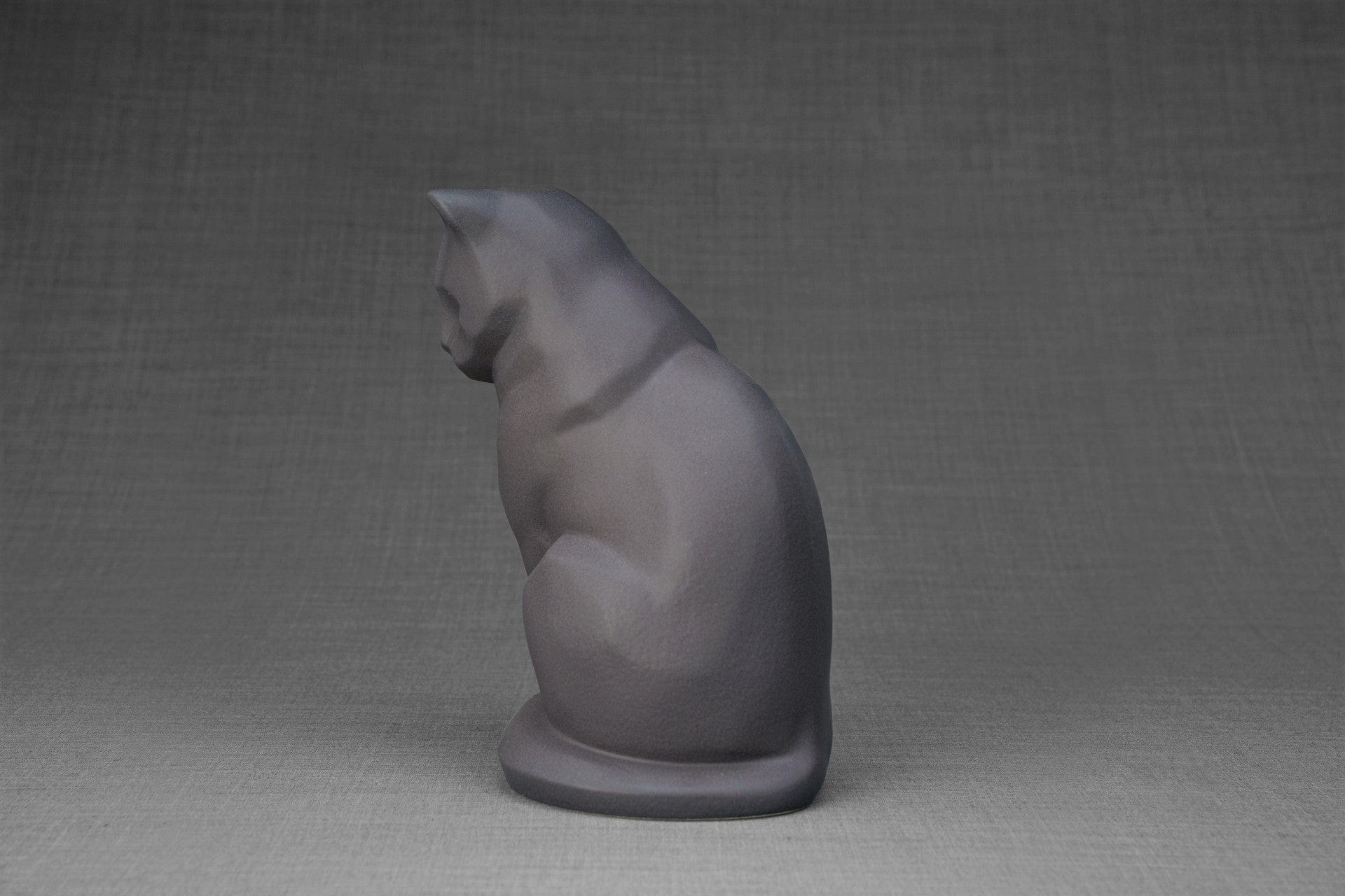 Pulvis Art Urns Pet Urn Neko Pet Urn for Ashes - Gray Matte | Ceramic | Handmade
