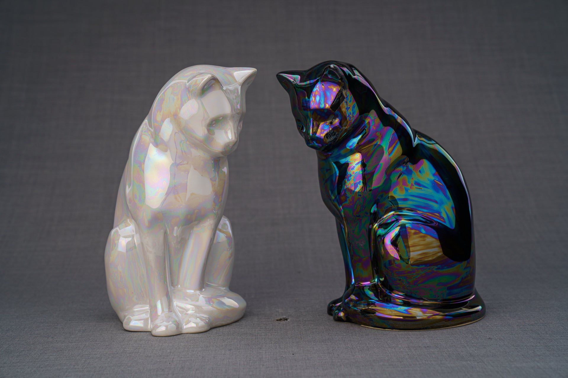 Pulvis Art Urns Pet Urn Neko Pet Urn for Ashes - Pearl White | Ceramic | Handmade
