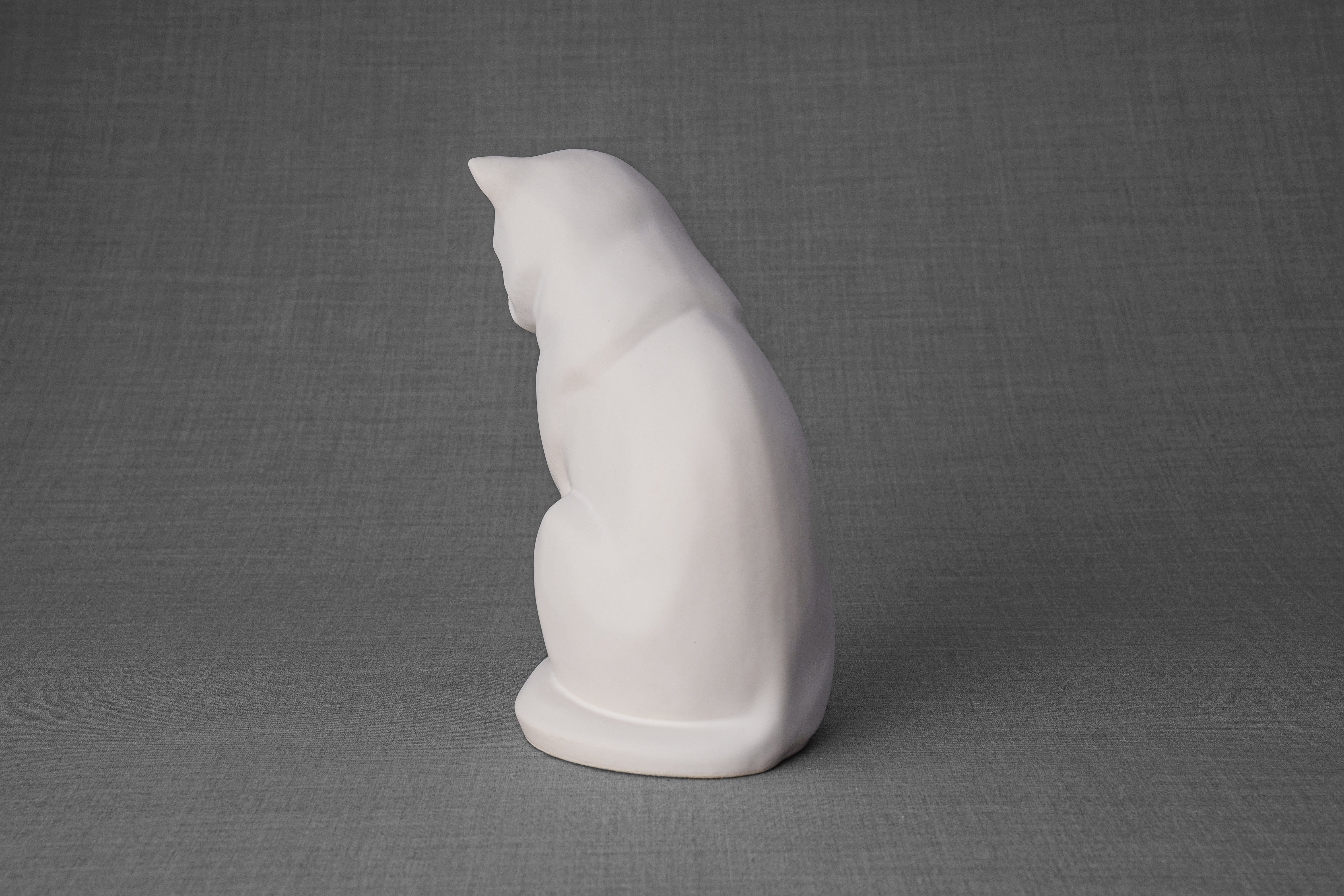Pulvis Art Urns Pet Urn Neko Pet Urn for Ashes - White Matte | Ceramic | Handmade