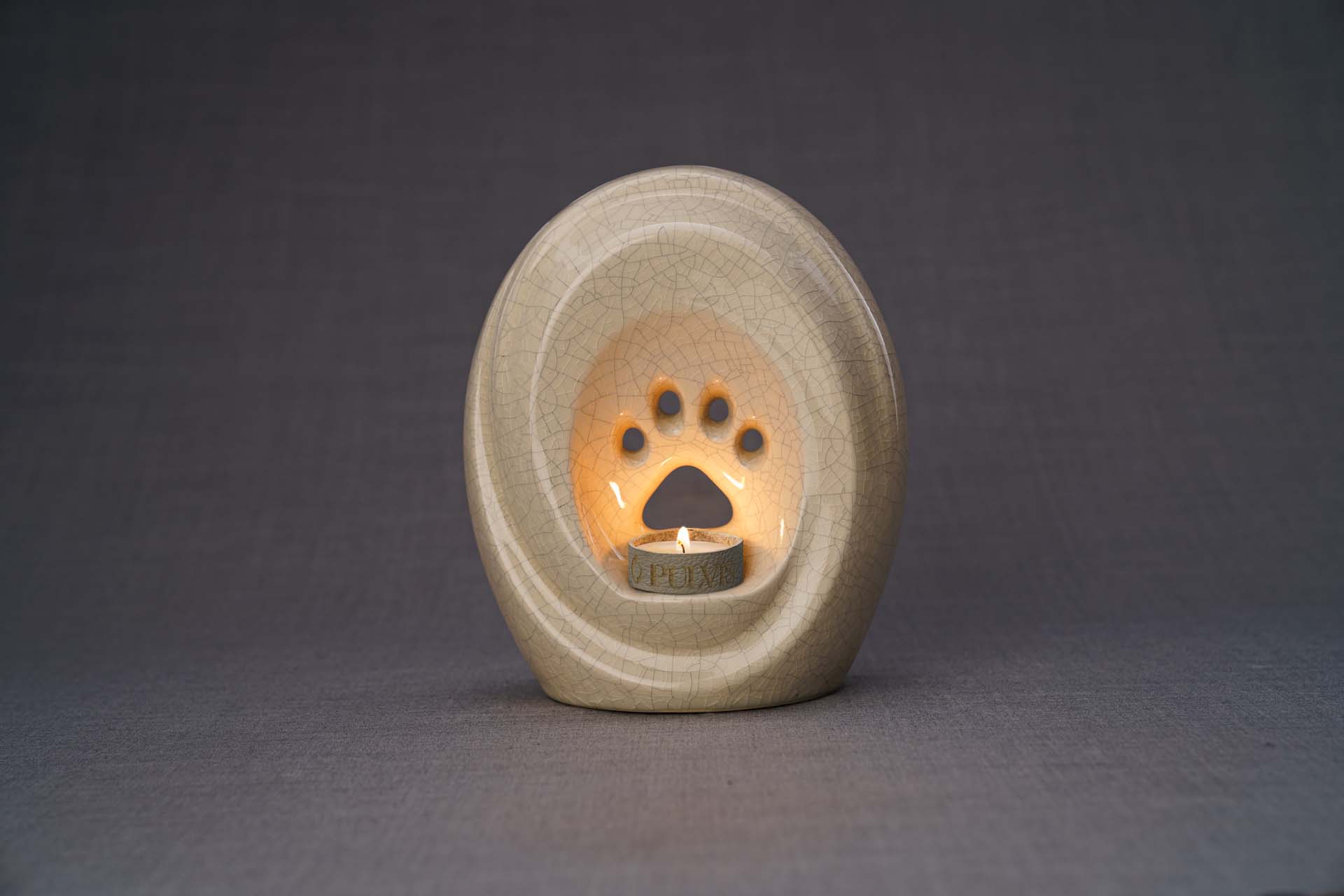 Pulvis Art Urns Pet Urn Paw Pet Urn for Ashes - Craquelure | Ceramic | Handmade