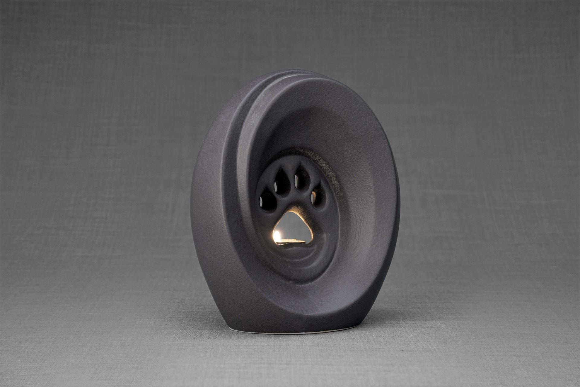 Pulvis Art Urns Pet Urn Paw Pet Urn for Ashes - Grey Matte | Ceramic | Handmade