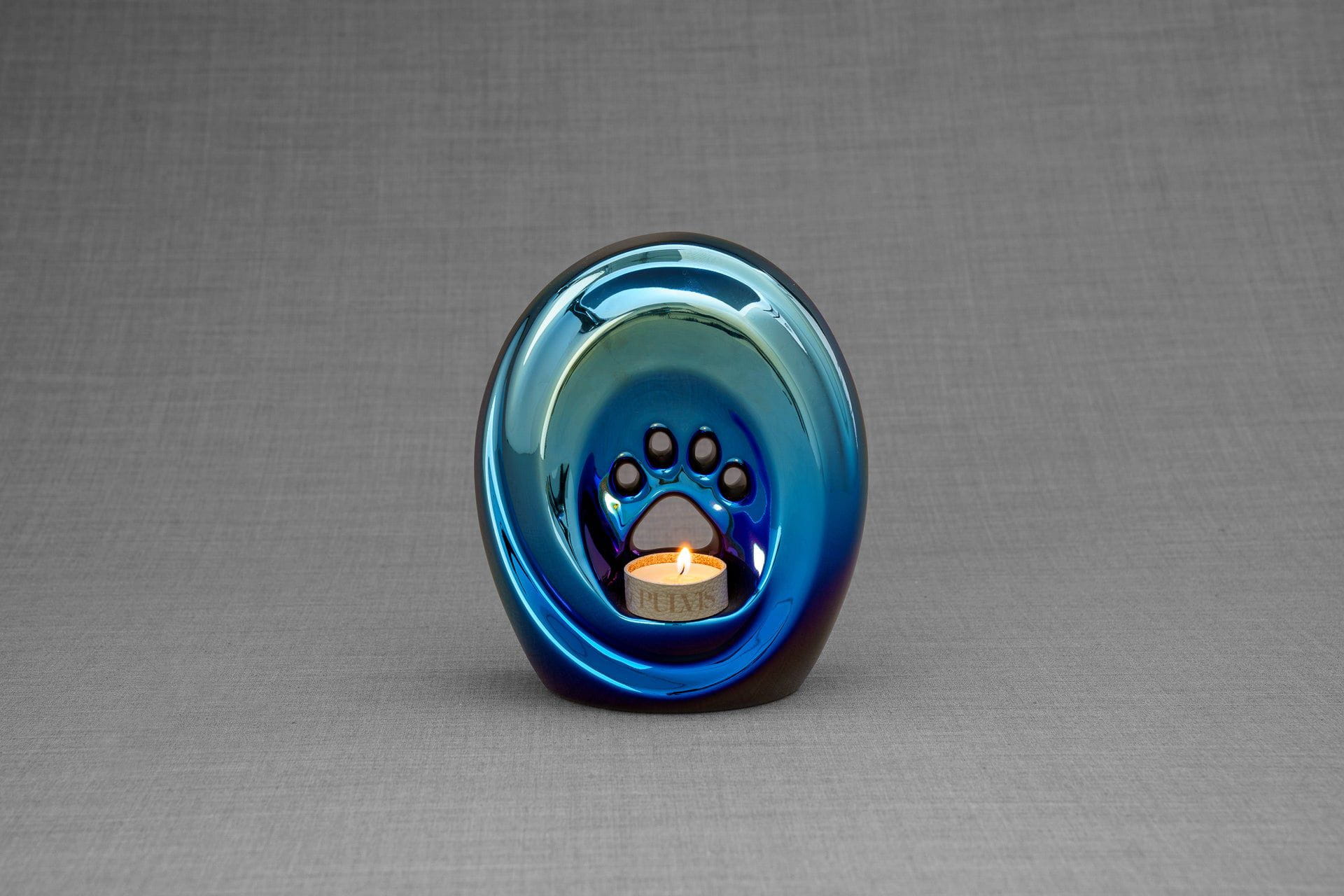 Pulvis Art Urns Pet Urn Paw Pet Urn for Ashes - Rainbow Chrome | Ceramic | Handmade