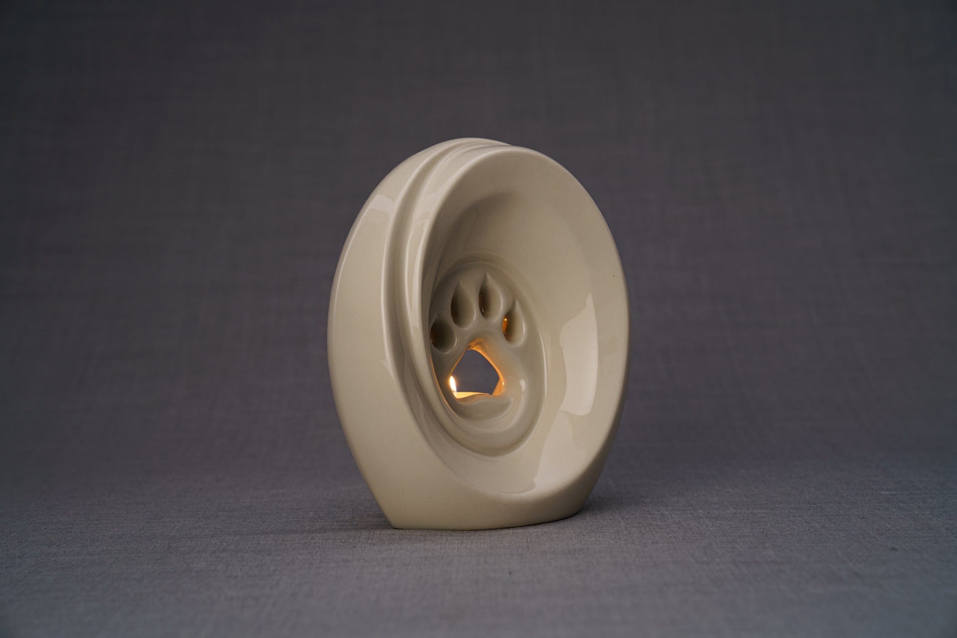 Pulvis Art Urns Pet Urn Paw Pet Urn for Ashes - Transparent | Ceramic | Handmade