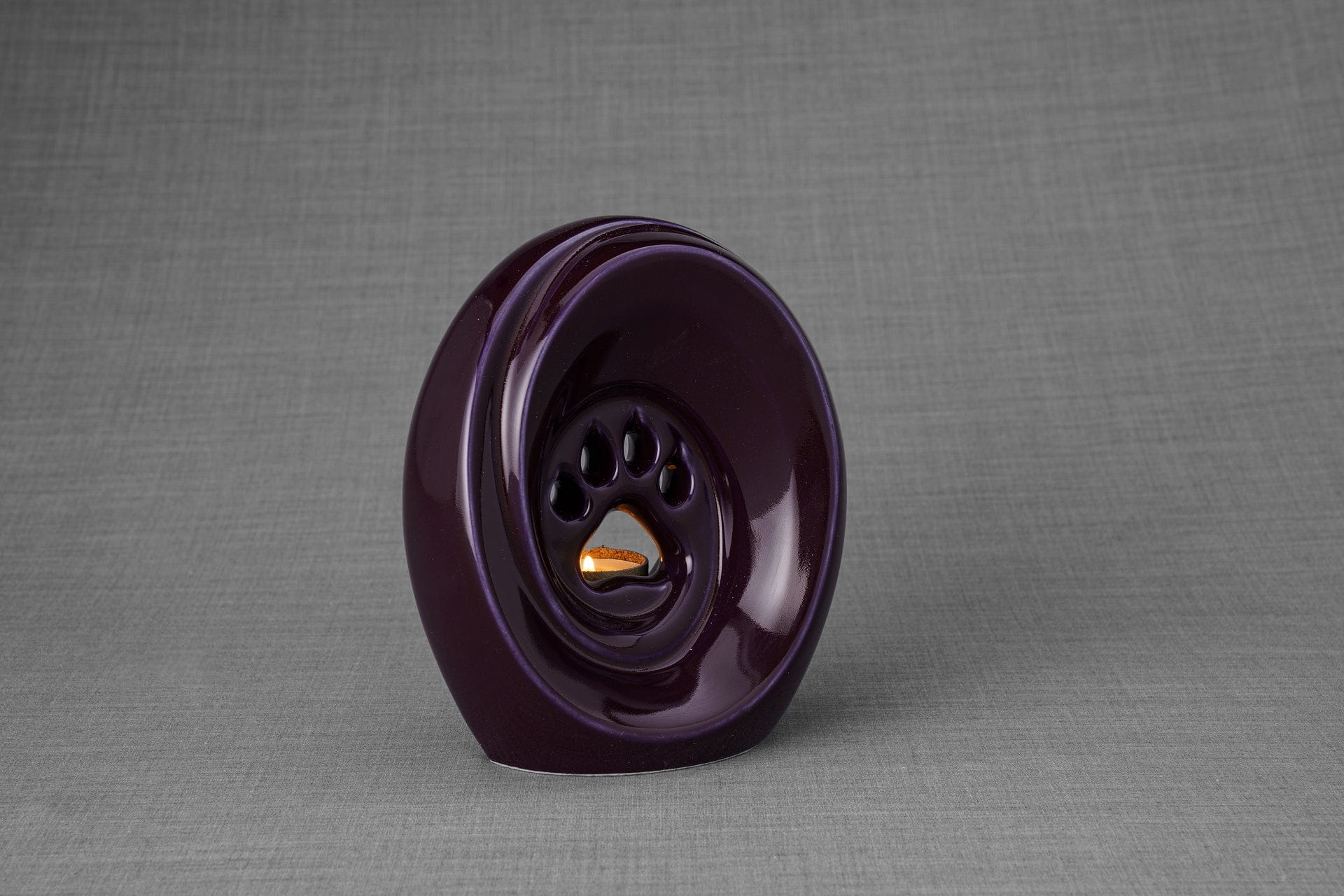 Pulvis Art Urns Pet Urn Paw Pet Urn for Ashes - Violet | Ceramic | Handmade
