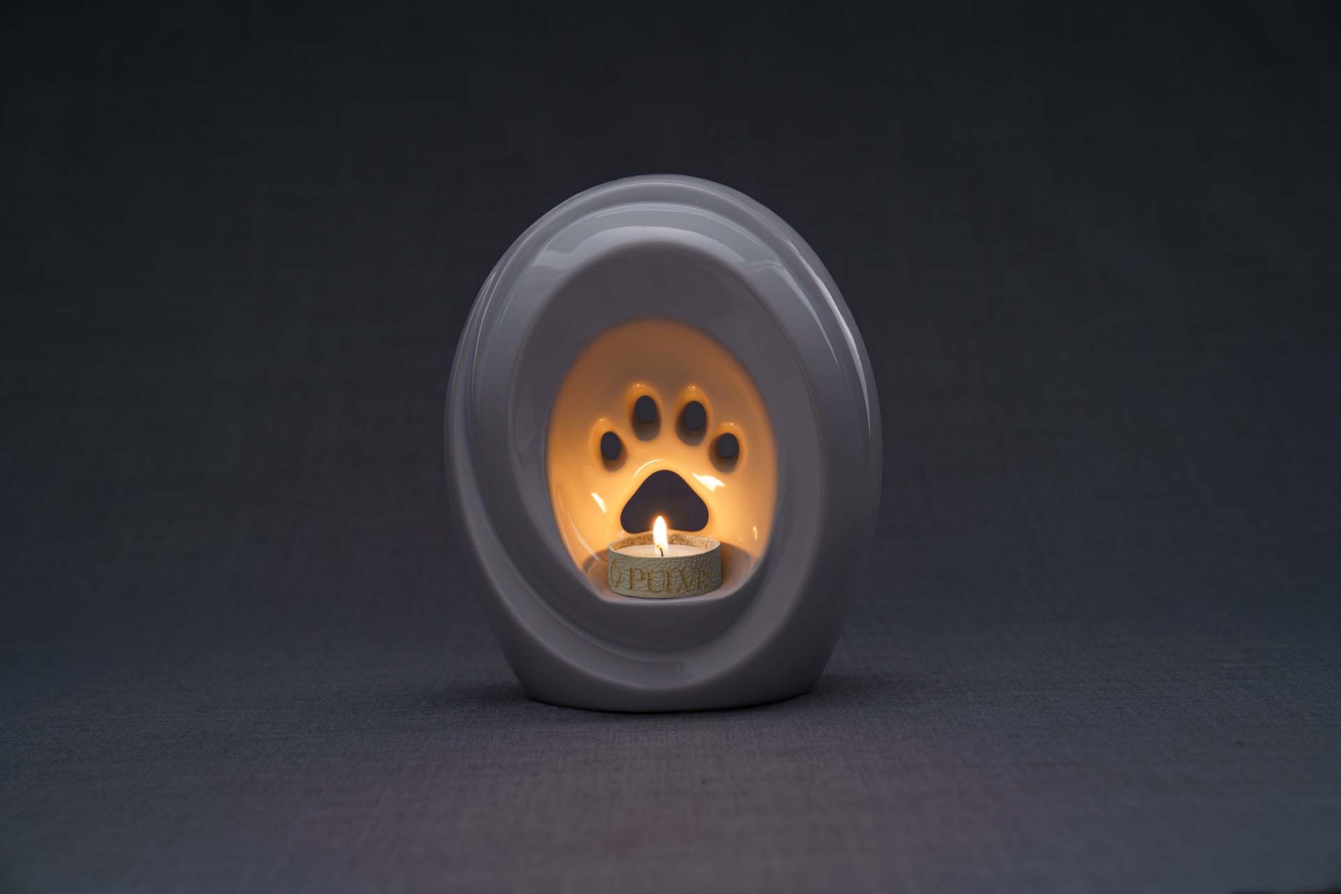Pulvis Art Urns Pet Urn Paw Pet Urn for Ashes - White | Ceramic | Handmade