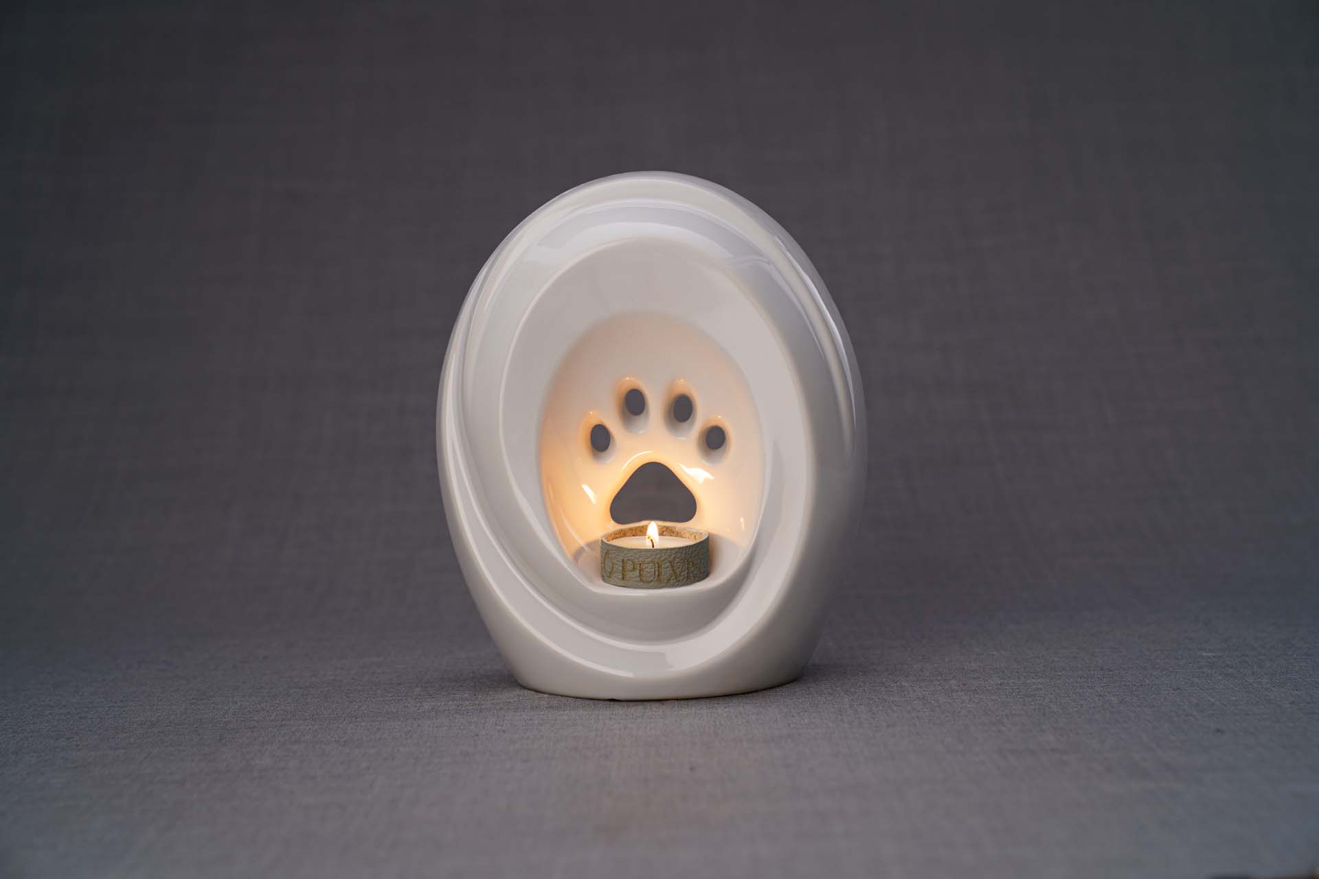 Pulvis Art Urns Pet Urn Paw Pet Urn for Ashes - White | Ceramic | Handmade