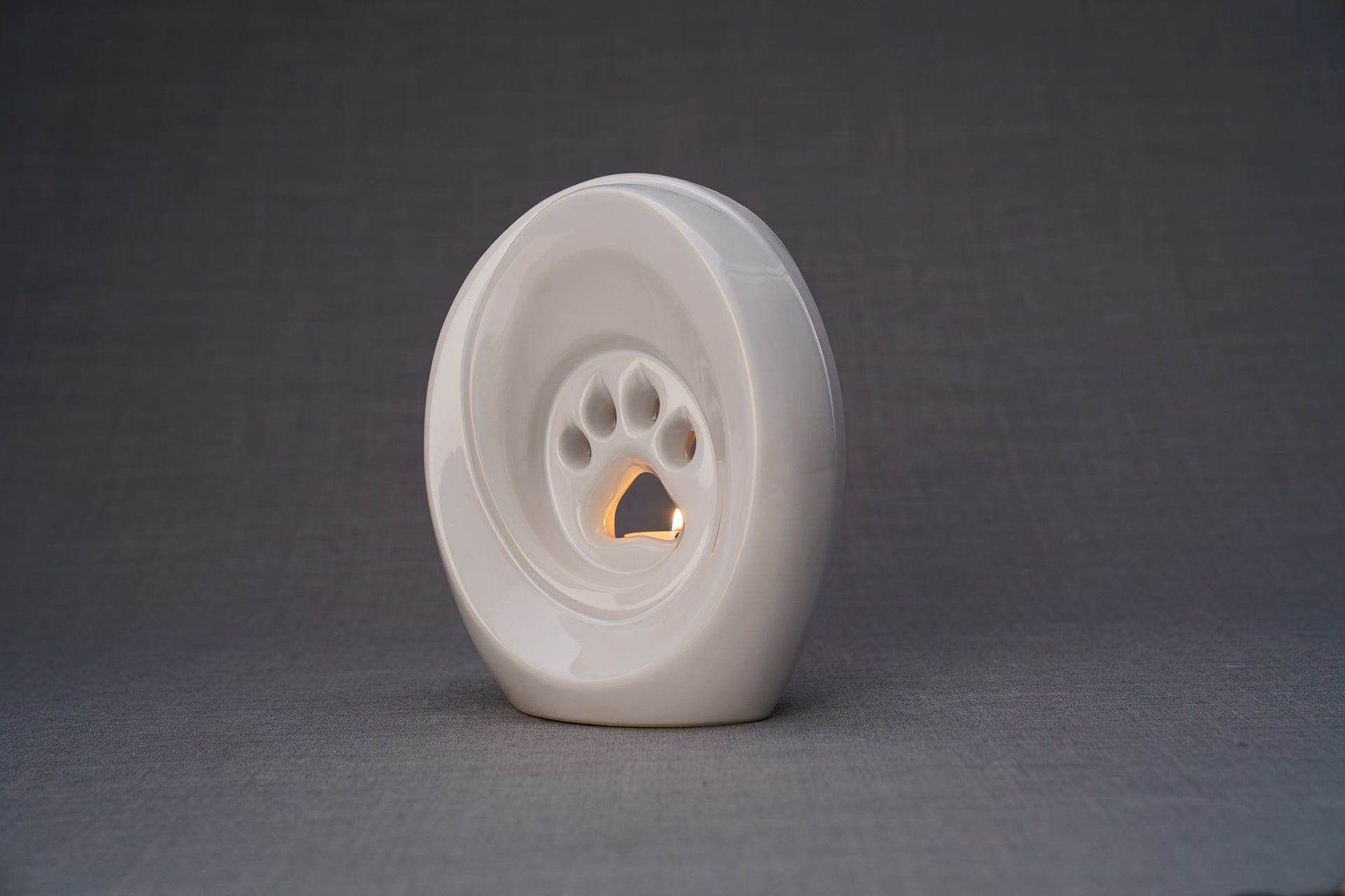 Pulvis Art Urns Pet Urn Paw Pet Urn for Ashes - White | Ceramic | Handmade