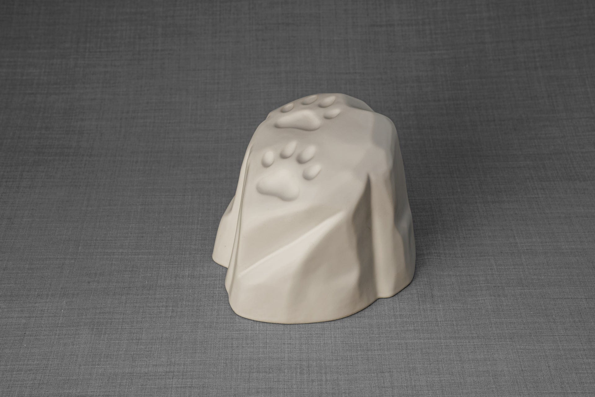 Pulvis Art Urns Pet Urn Paw Print Urn For Pet Ashes - White Matte | Ceramic