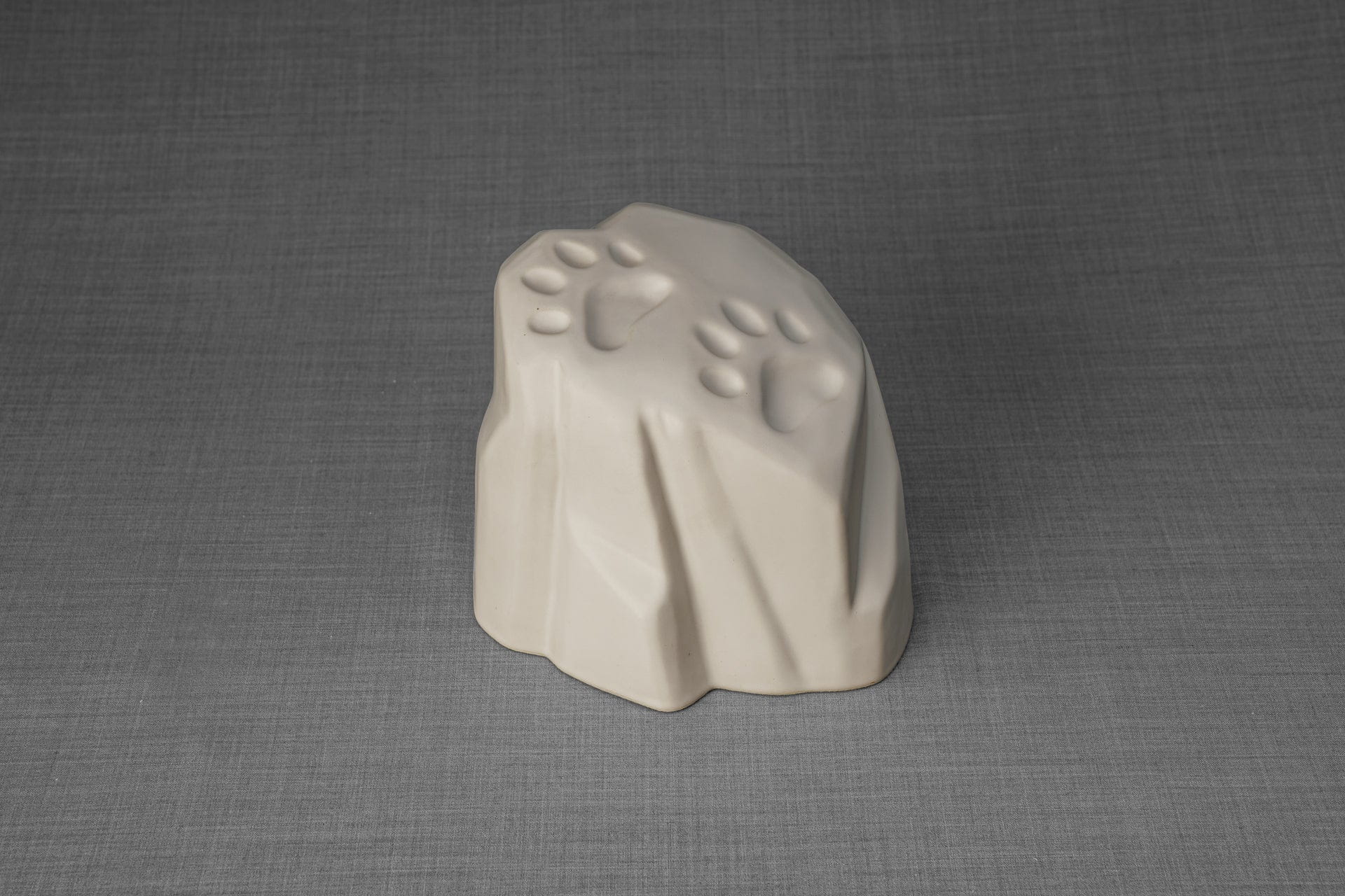 Pulvis Art Urns Pet Urn Paw Print Urn For Pet Ashes - White Matte | Ceramic