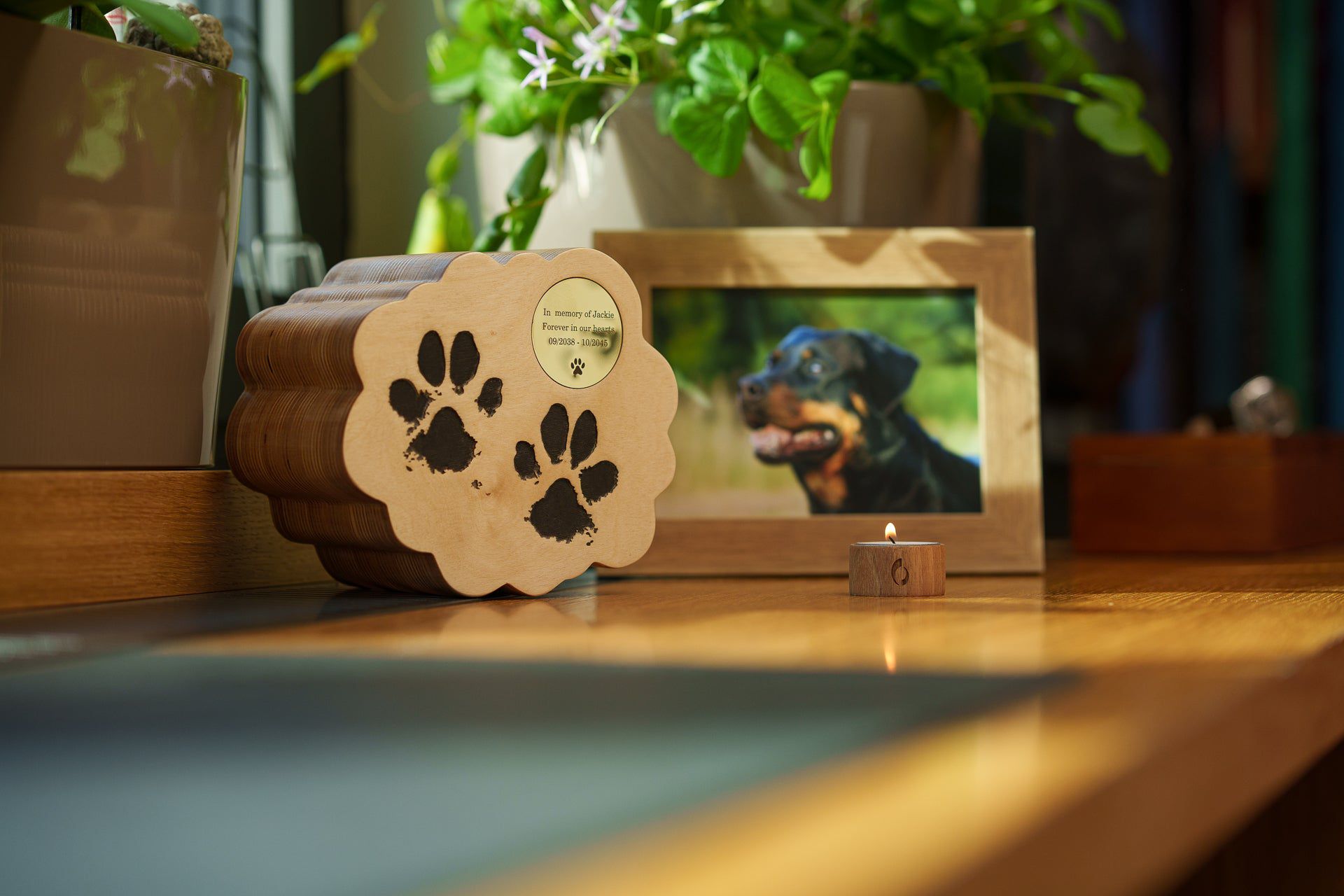Pulvis Art Urns Pet Urn Paws from Heaven Pet Urn - Plywood | Handmade