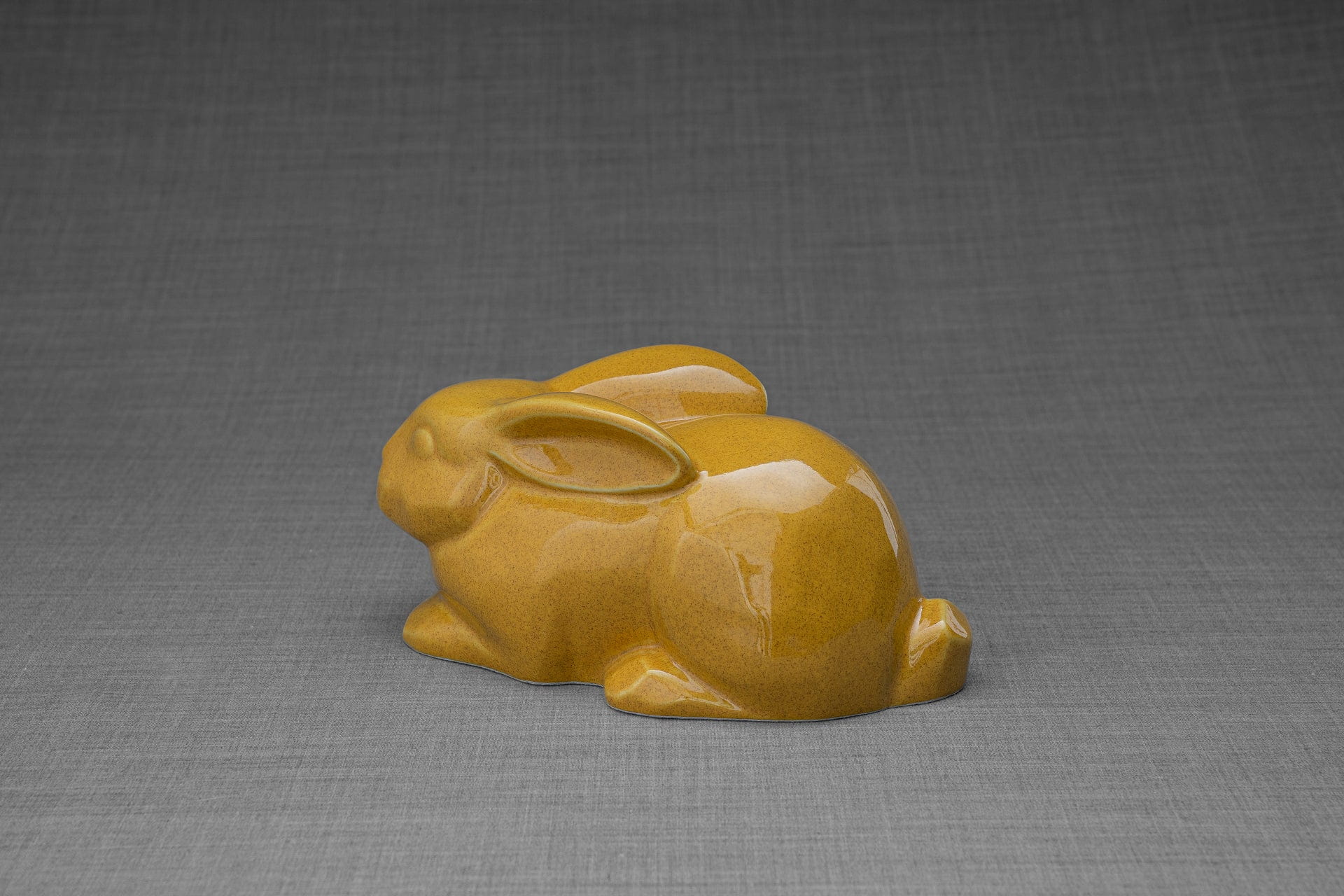 Pulvis Art Urns Pet Urn Rabbit Urn For Ashes - Amber Yellow | Ceramic Bunny Urn