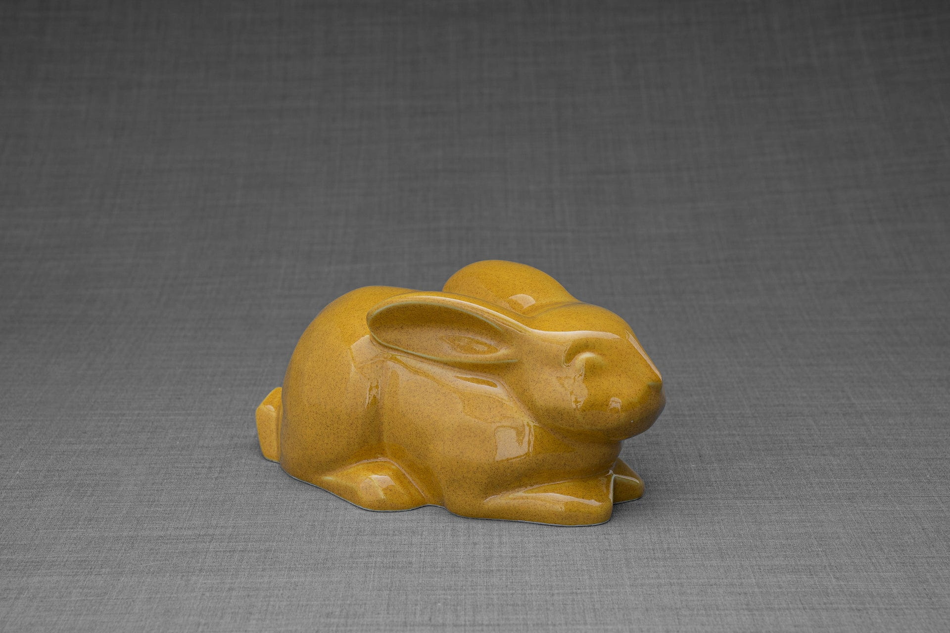 Pulvis Art Urns Pet Urn Rabbit Urn For Ashes - Amber Yellow | Ceramic Bunny Urn