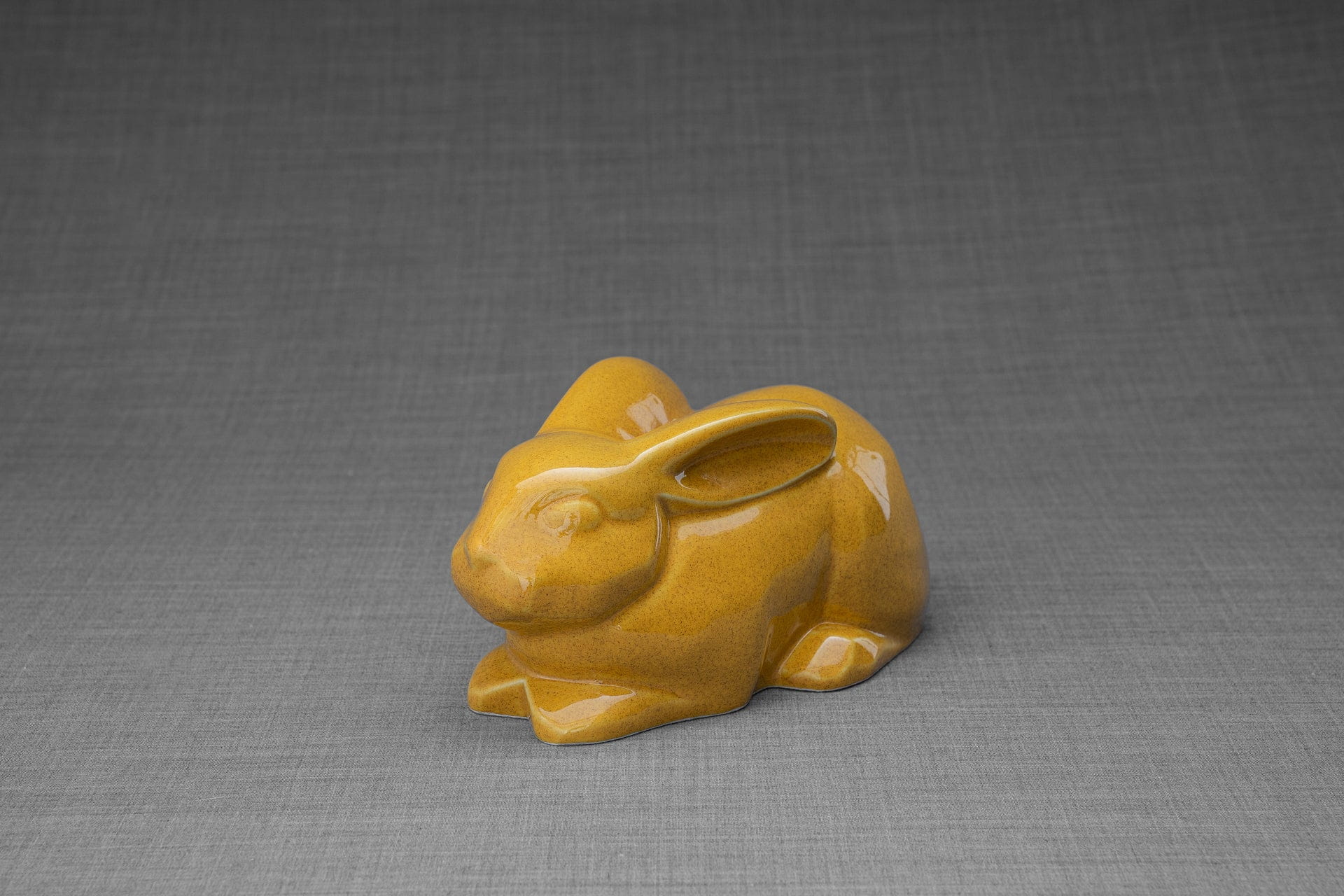 Pulvis Art Urns Pet Urn Rabbit Urn For Ashes - Amber Yellow | Ceramic Bunny Urn