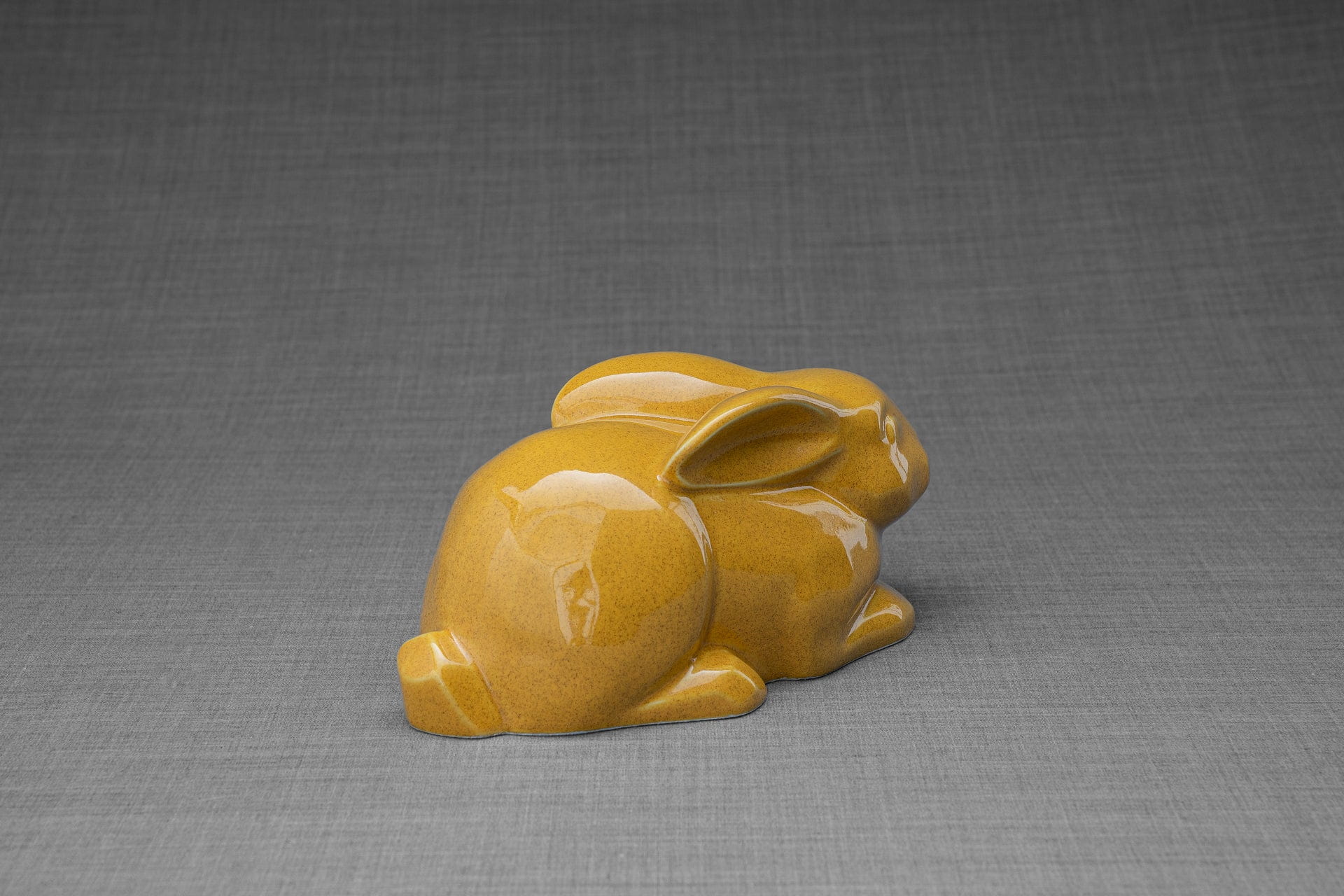 Pulvis Art Urns Pet Urn Rabbit Urn For Ashes - Amber Yellow | Ceramic Bunny Urn