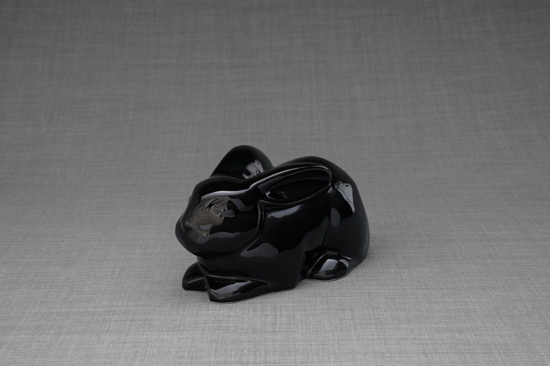 Pulvis Art Urns Pet Urn Rabbit Urn For Ashes - Lamp Black | Ceramic Bunny Urn