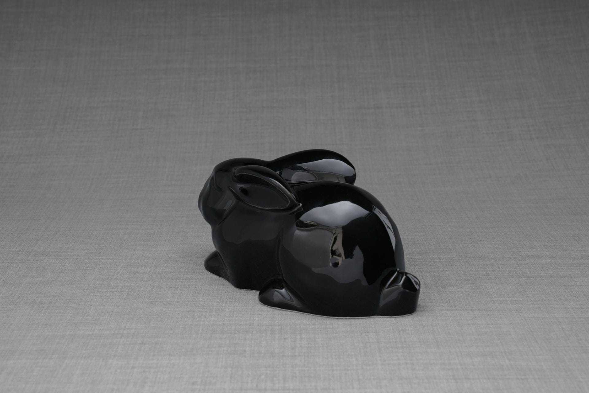 Pulvis Art Urns Pet Urn Rabbit Urn For Ashes - Lamp Black | Ceramic Bunny Urn