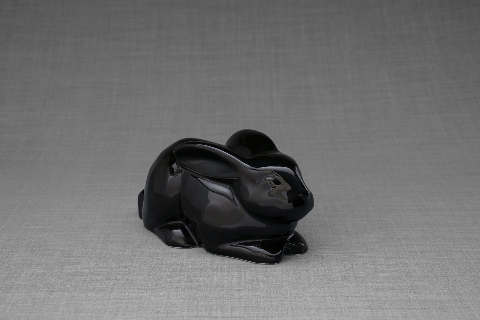 Pulvis Art Urns Pet Urn Rabbit Urn For Ashes - Lamp Black | Ceramic Bunny Urn