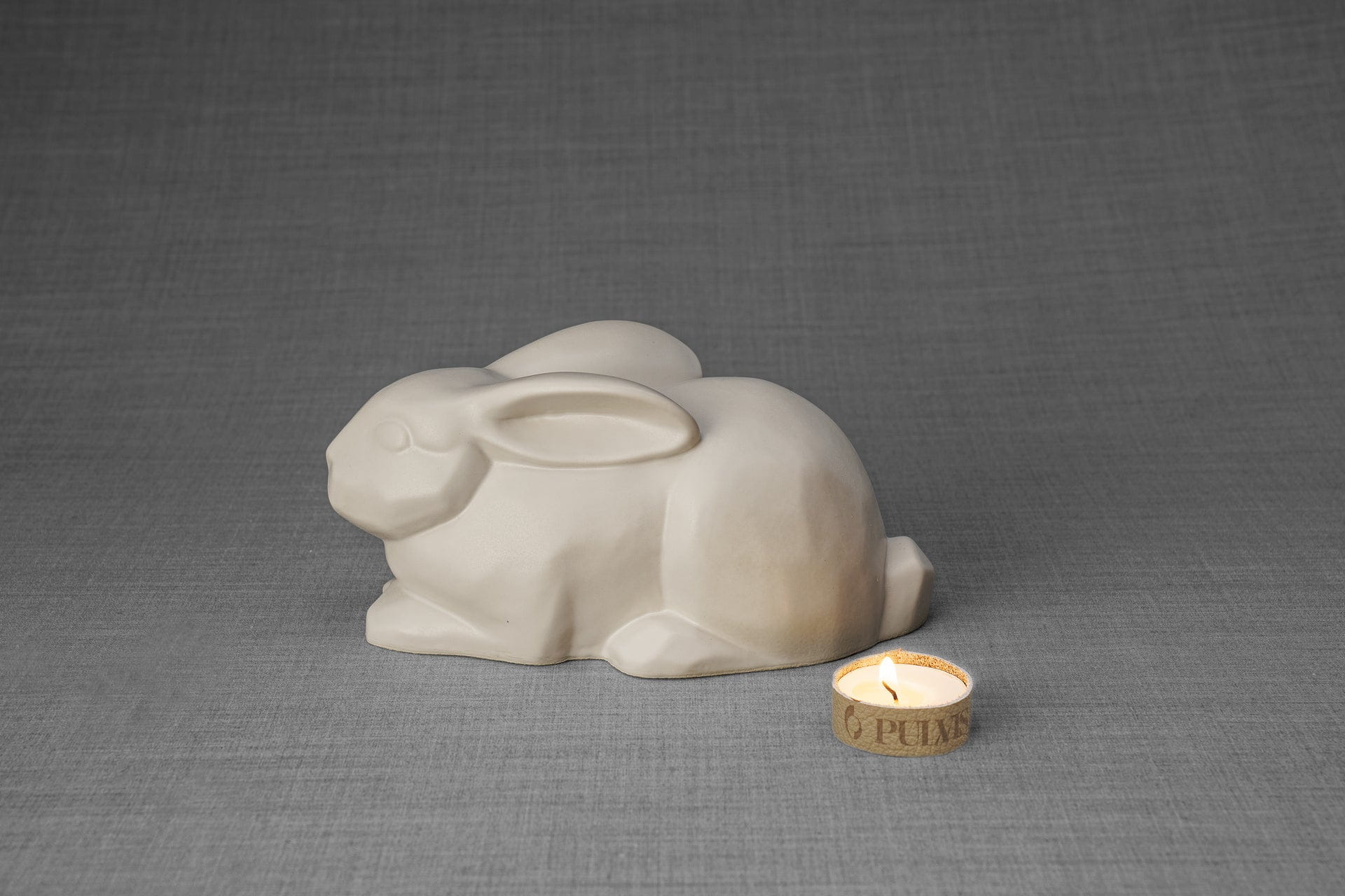 Pulvis Art Urns Pet Urn Rabbit Urn For Ashes - White Matte | Ceramic Bunny Urn
