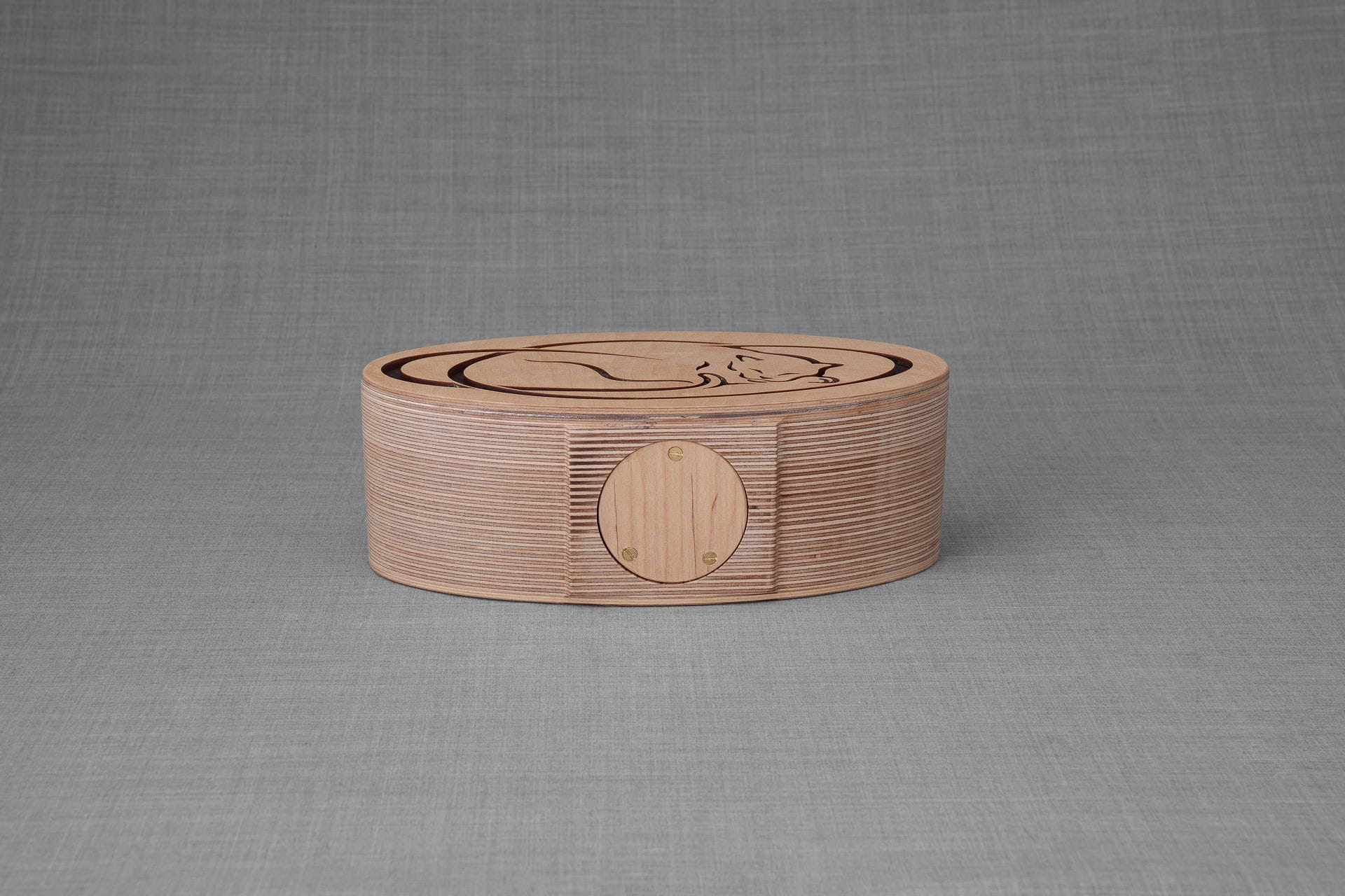 Pulvis Art Urns Pet Urn Resting Cat Cremation Urn - Plywood | Handmade
