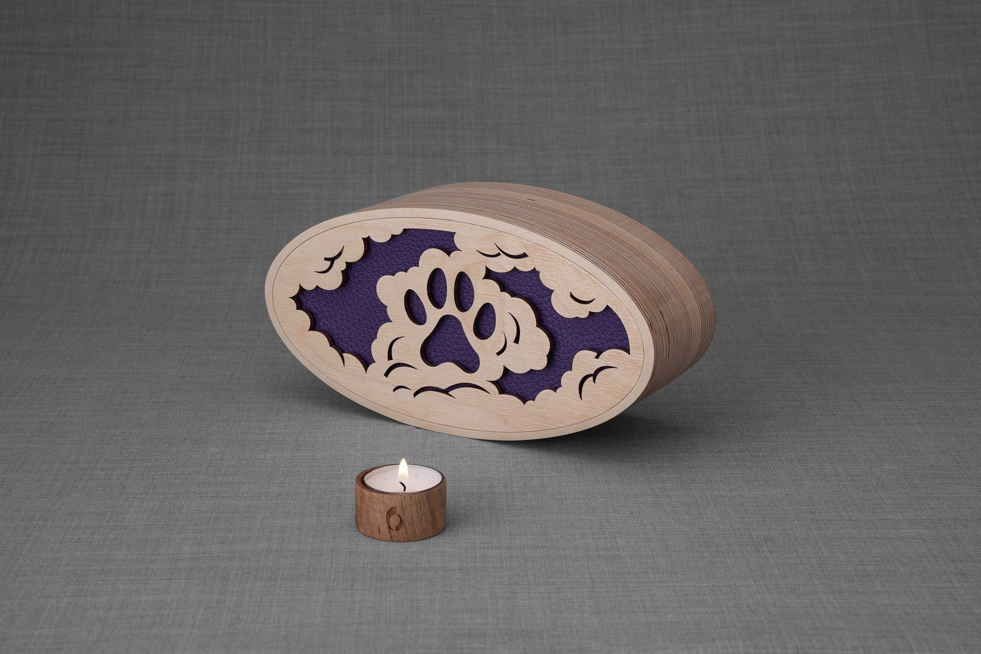 Pulvis Art Urns Pet Urn Sky Paw Cremation Urn - Plywood | Handmade Pet Urn