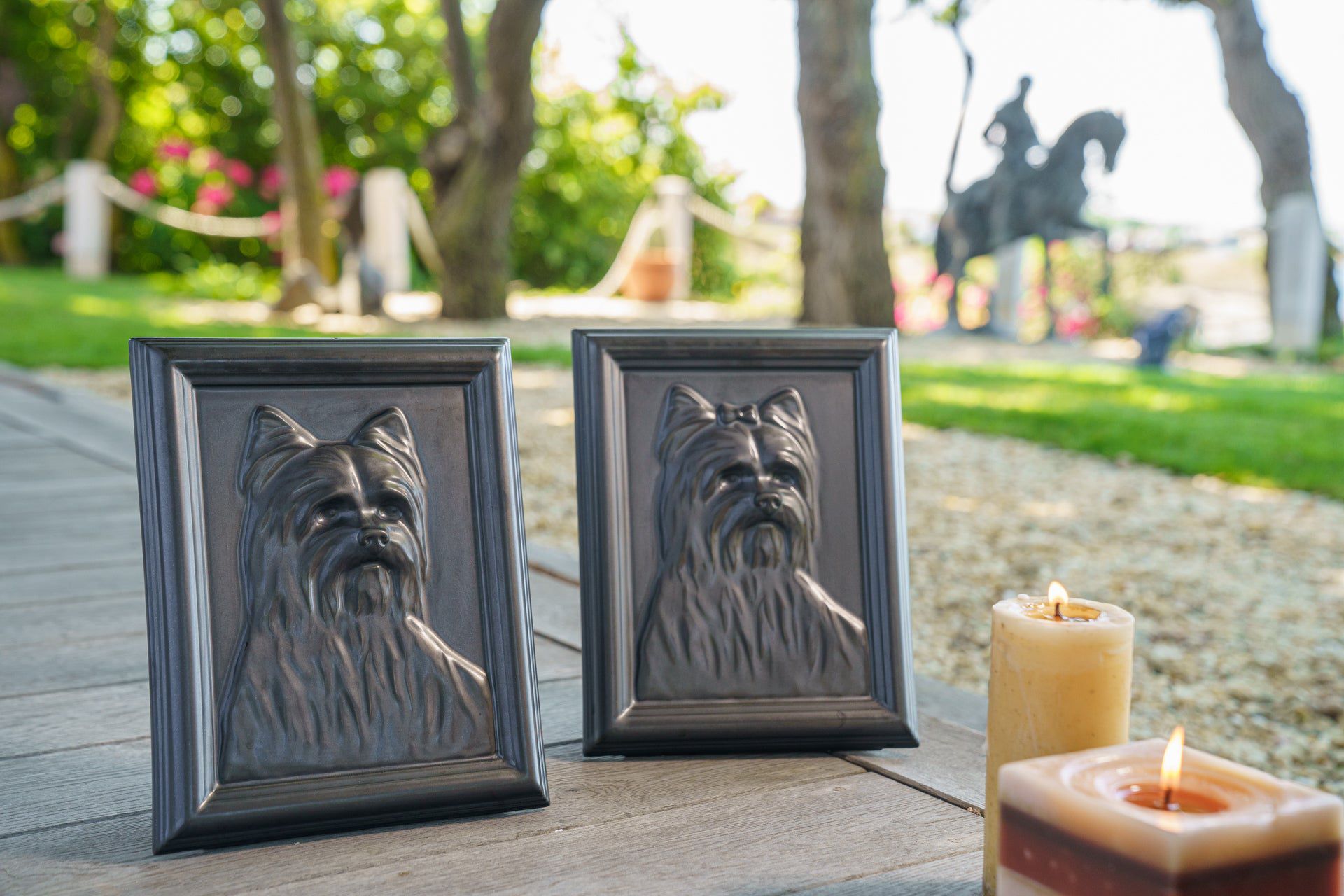 Pulvis Art Urns Pet Urn Yorkie Pet Urn - Dark Matte | Ceramic | Handmade