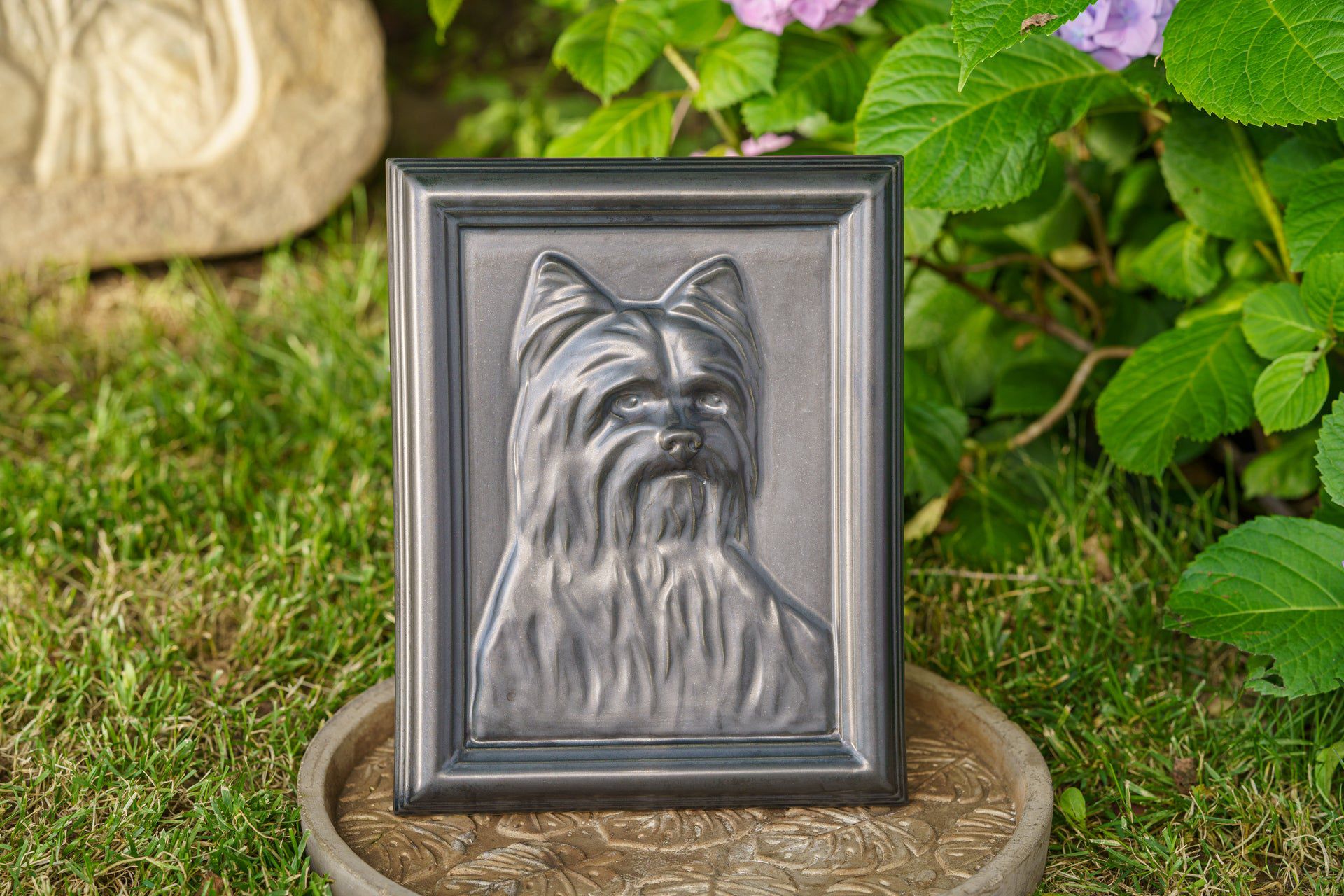 Pulvis Art Urns Pet Urn Yorkie Pet Urn - Dark Matte | Ceramic | Handmade