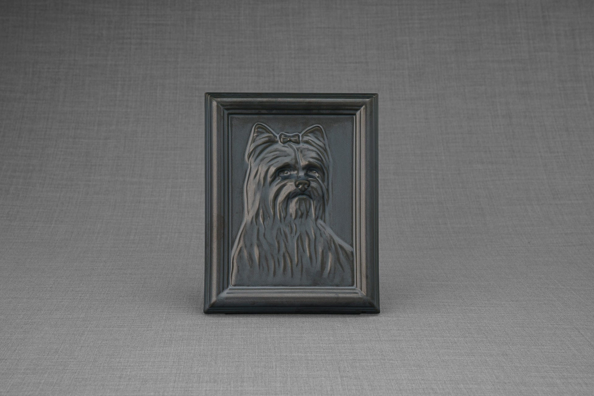 Pulvis Art Urns Pet Urn NO (FREE) / FEMALE Yorkie Pet Urn - Dark Matte | Ceramic | Handmade