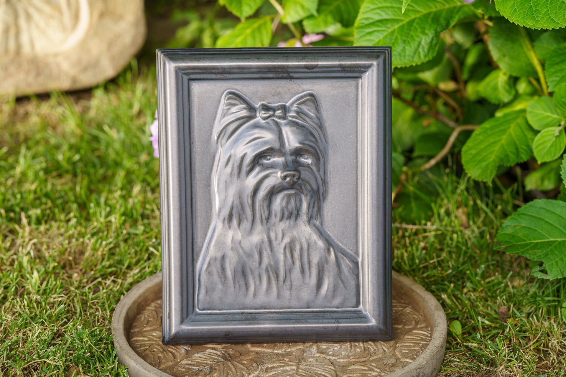 Pulvis Art Urns Pet Urn Yorkie Pet Urn - Dark Matte | Ceramic | Handmade