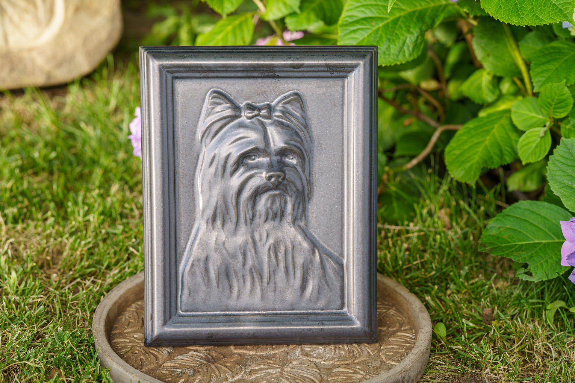 Pulvis Art Urns Pet Urn Yorkie Pet Urn - Dark Matte | Ceramic | Handmade