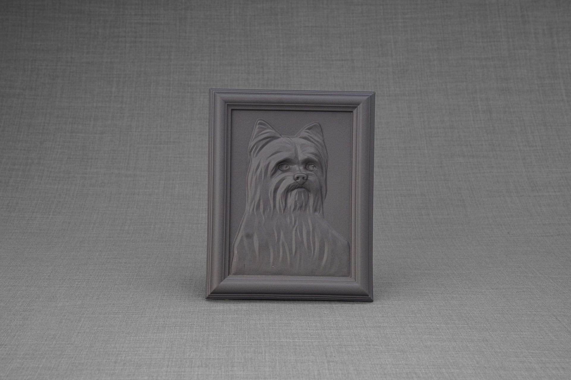 Pulvis Art Urns Pet Urn NO (FREE) / MALE Yorkie Pet Urn - Gray Matte | Ceramic | Handmade