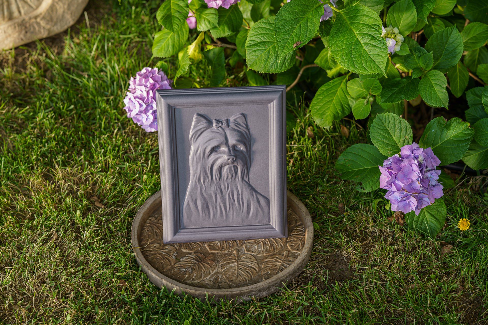 Pulvis Art Urns Pet Urn Yorkie Pet Urn - Gray Matte | Ceramic | Handmade