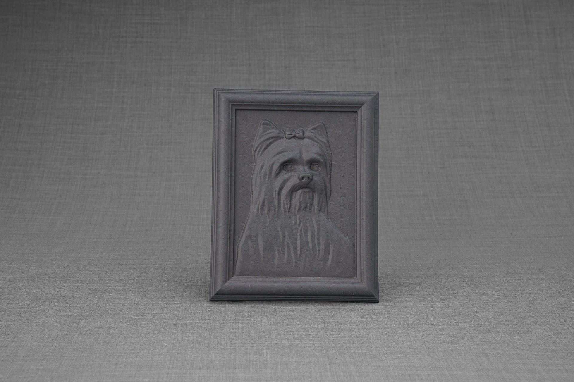 Pulvis Art Urns Pet Urn NO (FREE) / FEMALE Yorkie Pet Urn - Gray Matte | Ceramic | Handmade