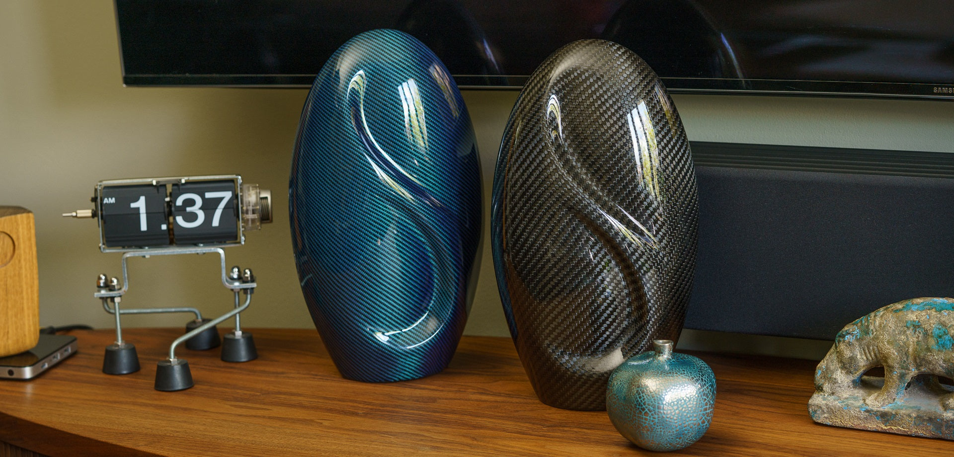 Carbon Fiber Urns by Pulvis. Carbon Cremation Urns