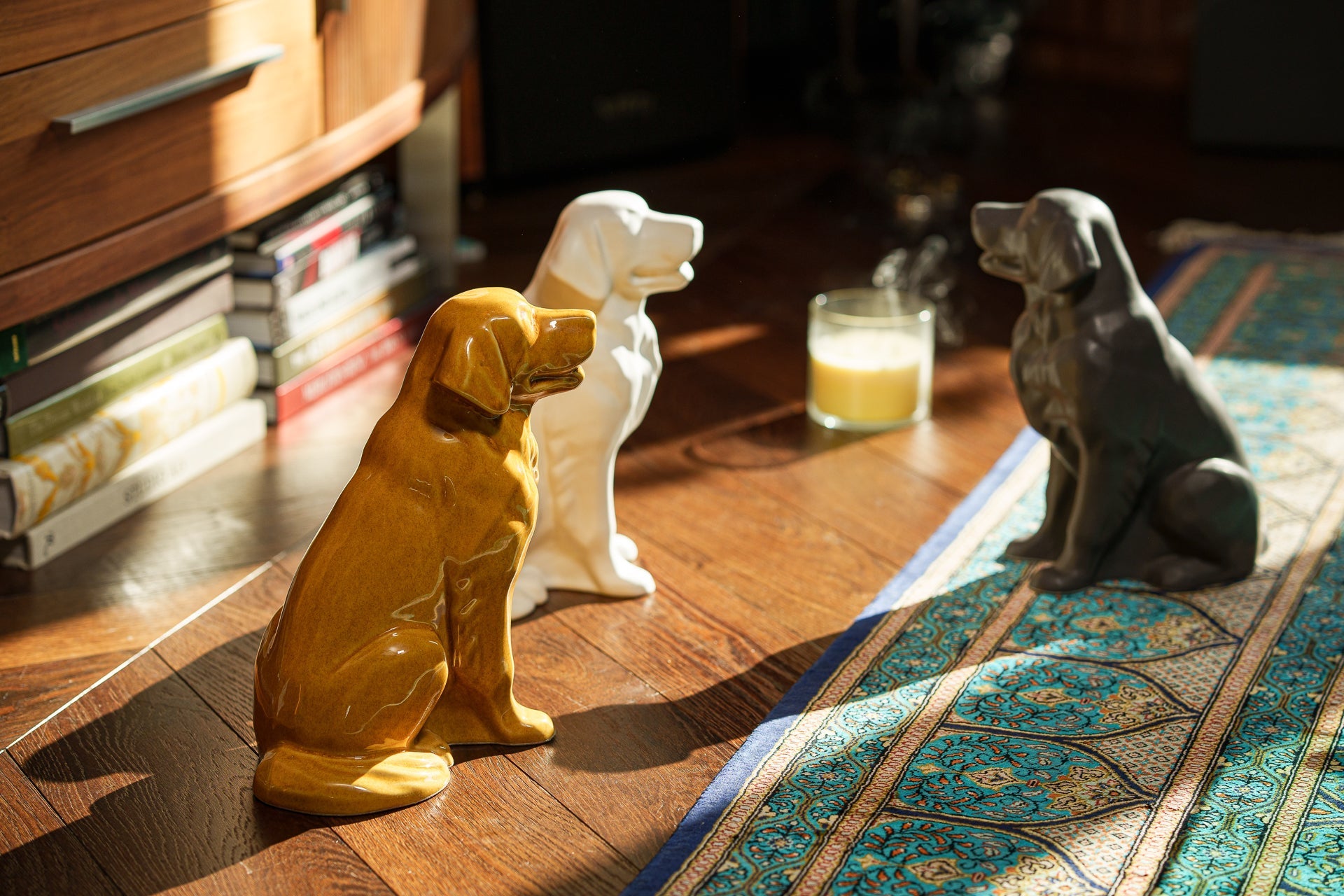 Golden Retriever Pet Cremation Urns by Pulvis Art Urns