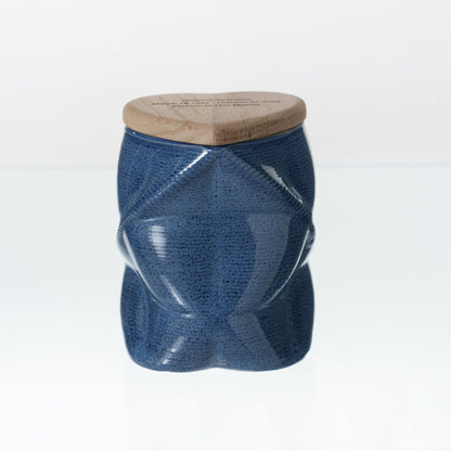 Pulvis Art Urns Small Size Urn Cremation Urn "Nexus" - 3D Printed Ceramic Urn | Blue Melange | Keepsake