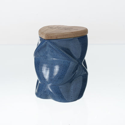 Pulvis Art Urns Small Size Urn Cremation Urn "Nexus" - 3D Printed Ceramic Urn | Blue Melange | Keepsake