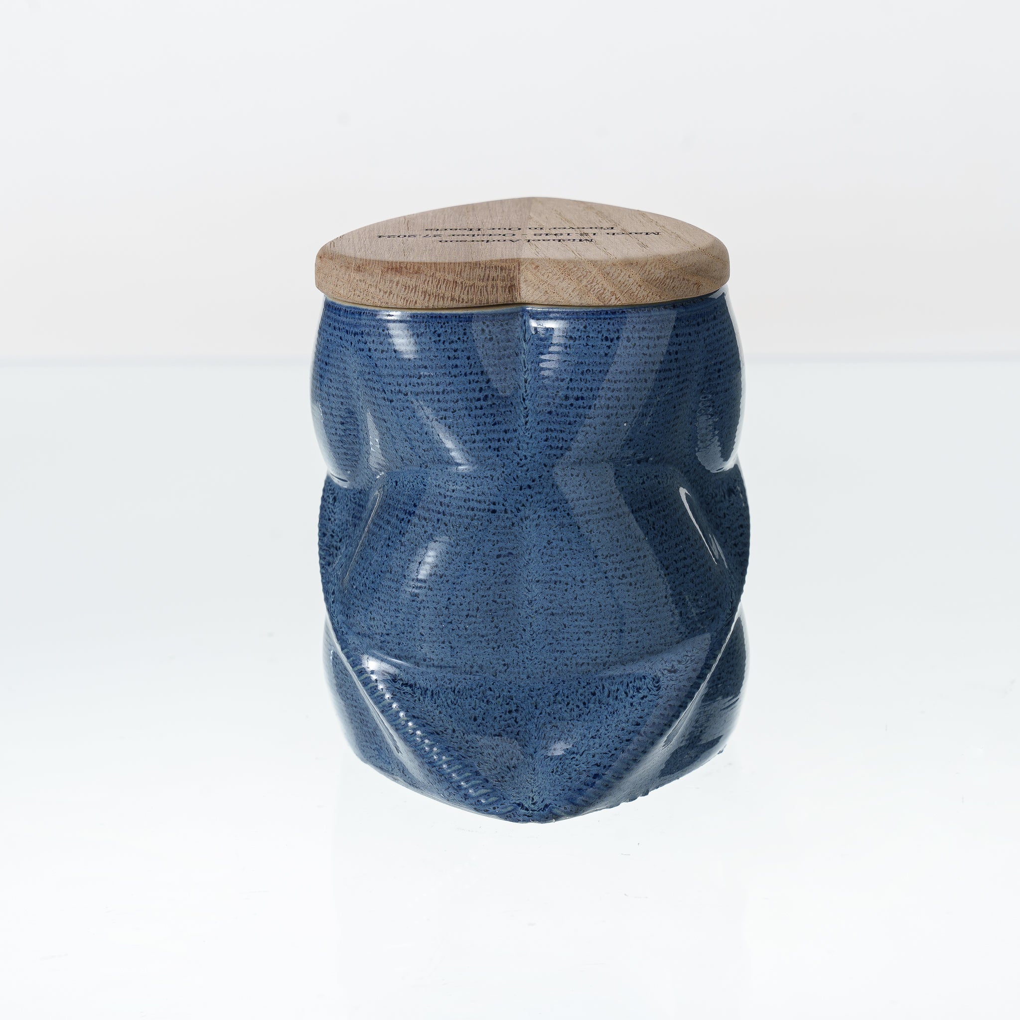 Pulvis Art Urns Small Size Urn Cremation Urn "Nexus" - 3D Printed Ceramic Urn | Blue Melange | Keepsake